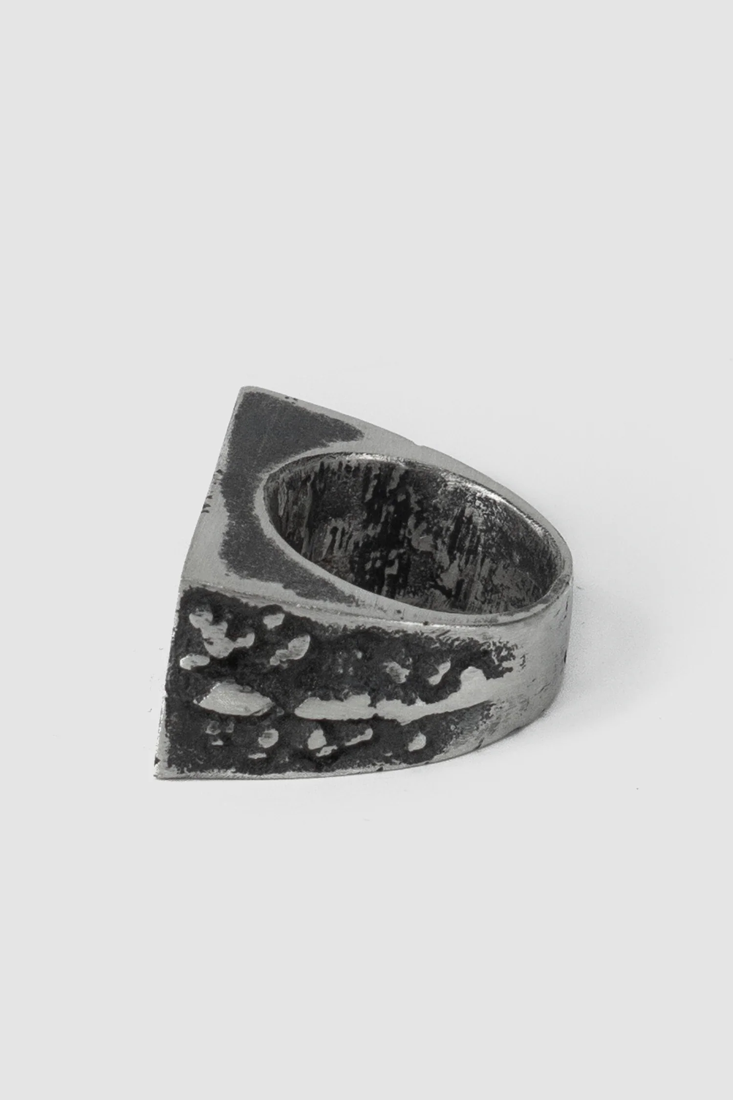 Brutalist Oxidized Silver Ring - Image 3
