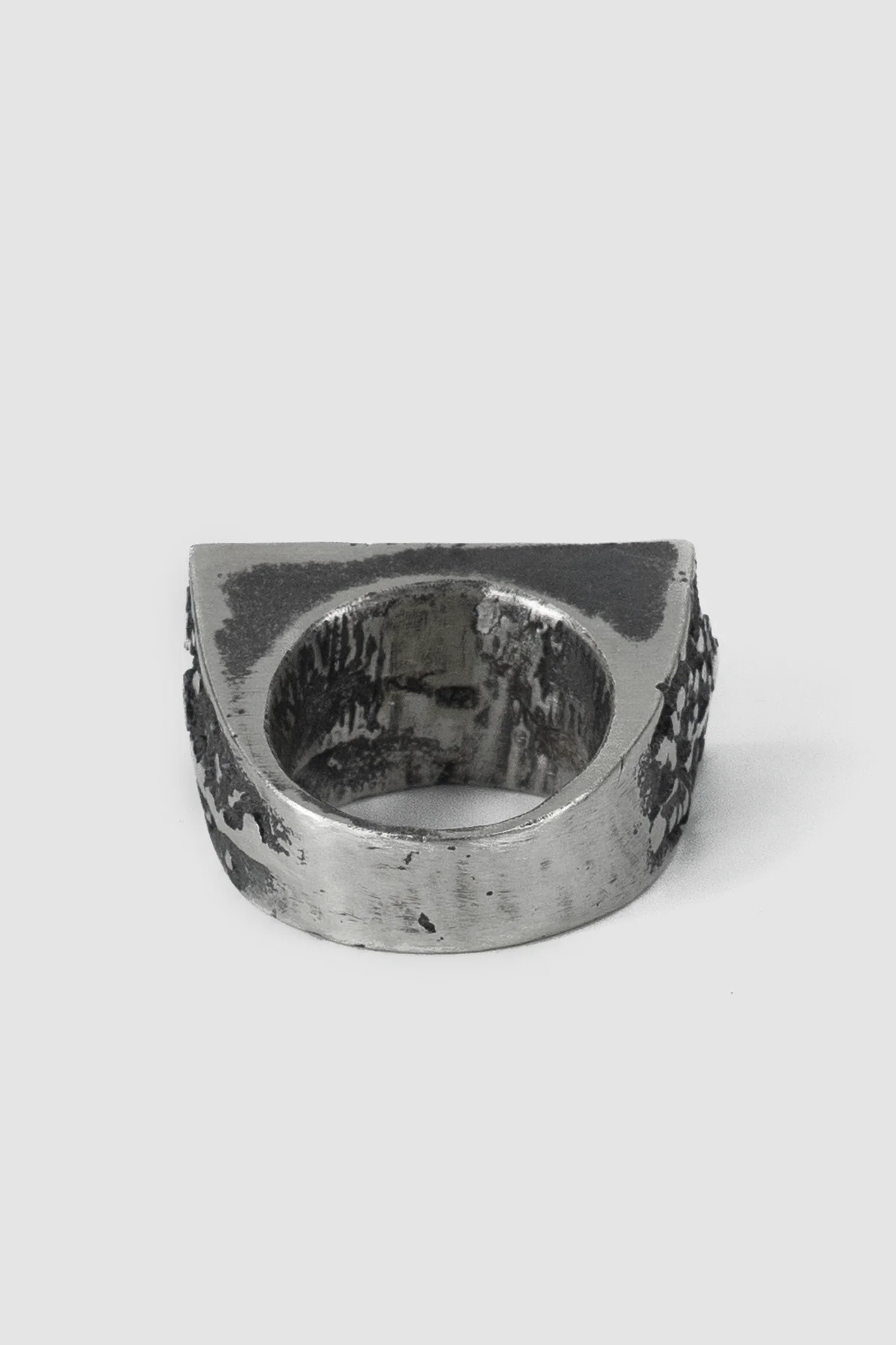Brutalist Oxidized Silver Ring - Image 4