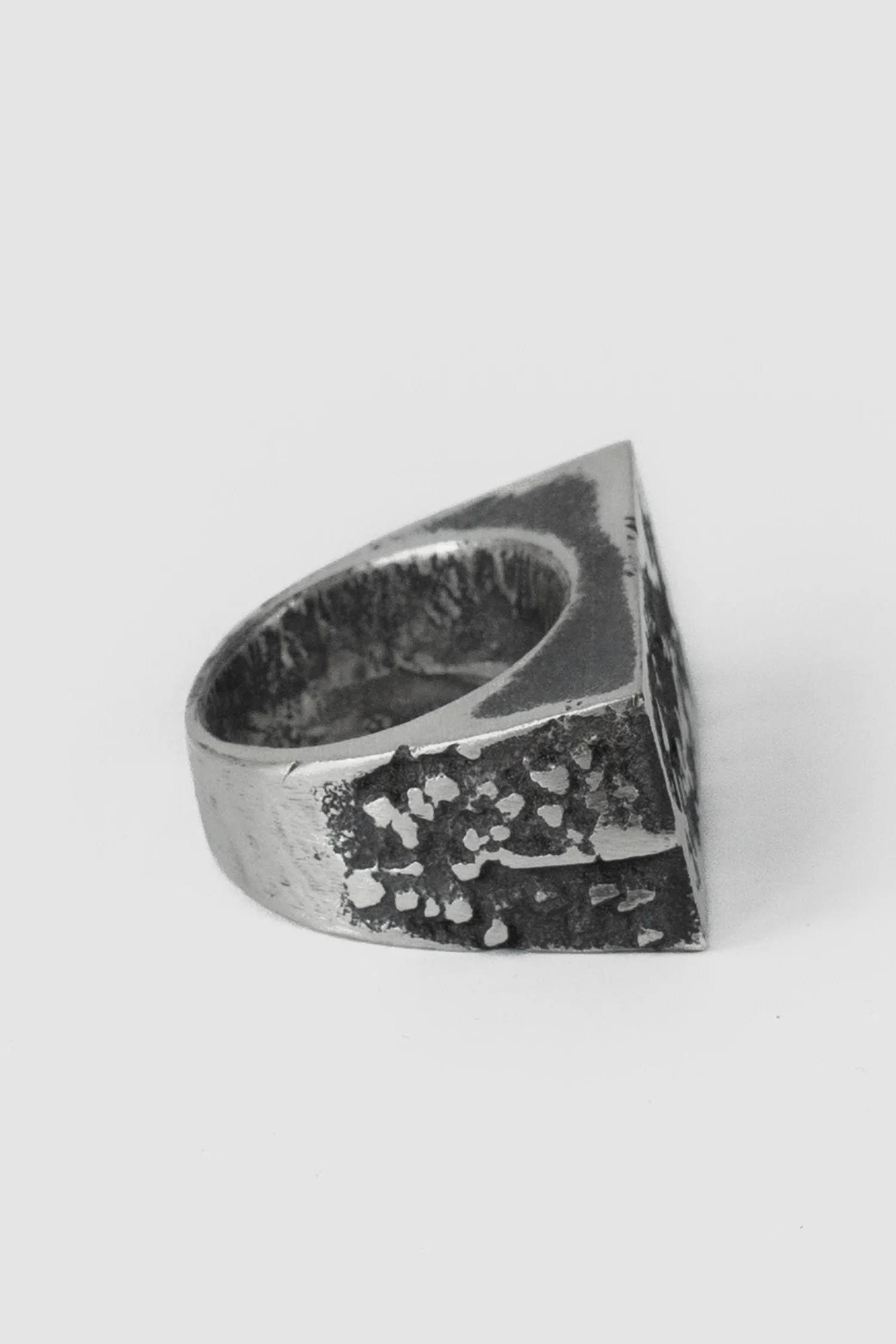 Brutalist Oxidized Silver Ring - Image 5