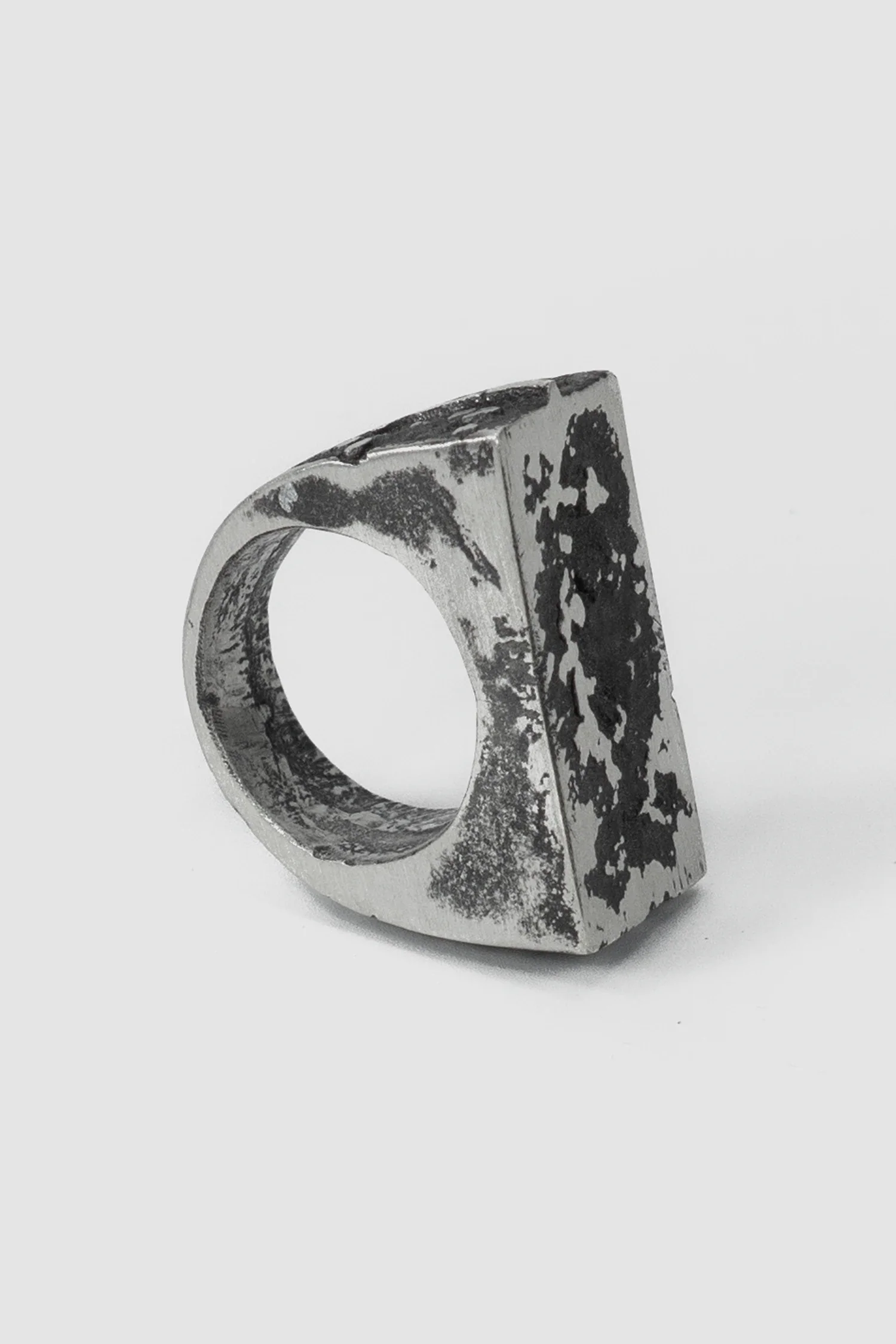 Brutalist Oxidized Silver Ring - Image 6
