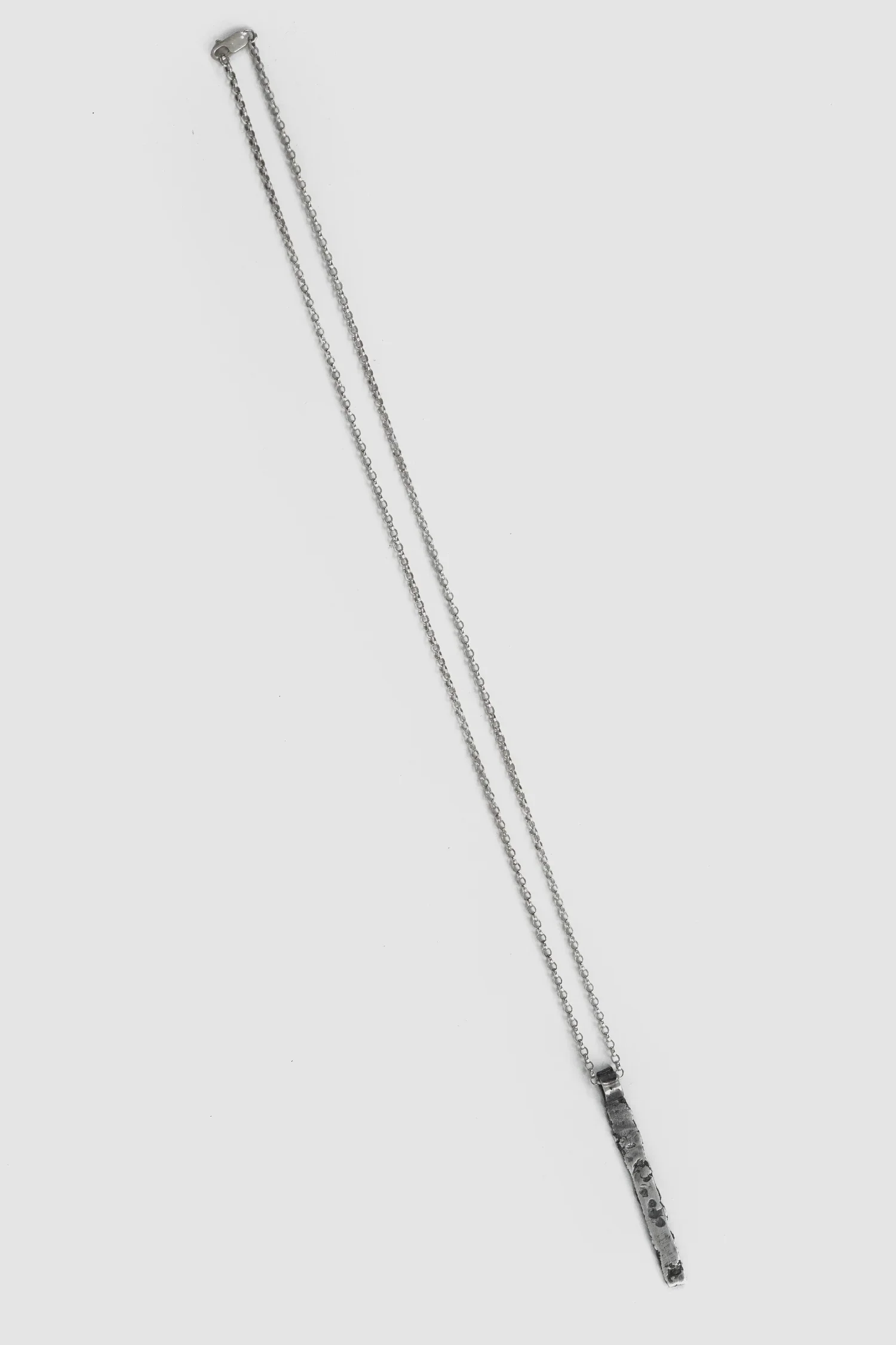Melted Minimalistic Oxidized Silver Pendant - Image 4