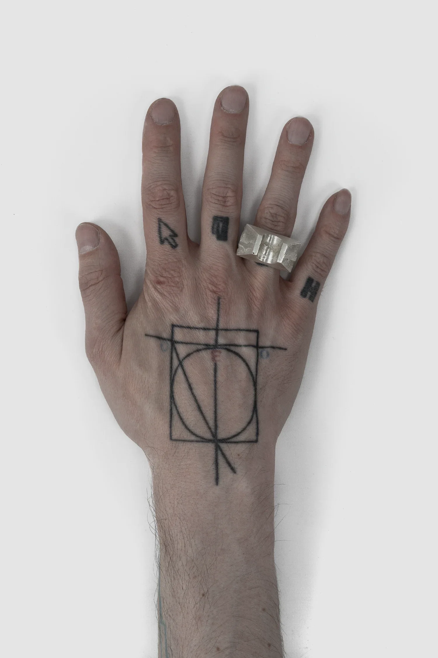 Mercury-Inspired Brutalist Silver Ring - Image 2
