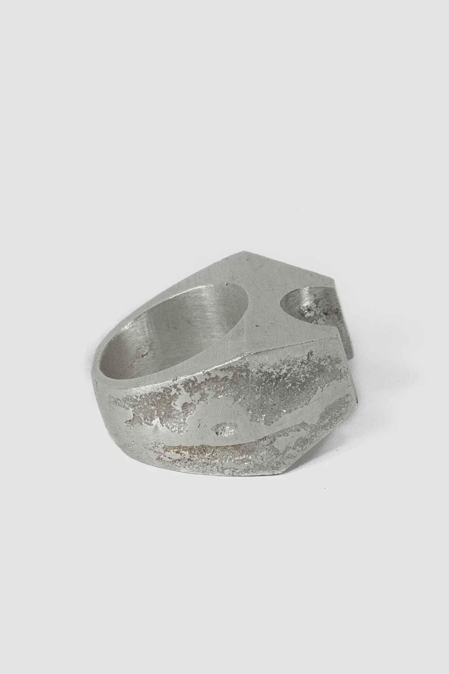 Mercury-Inspired Brutalist Silver Ring - Image 6