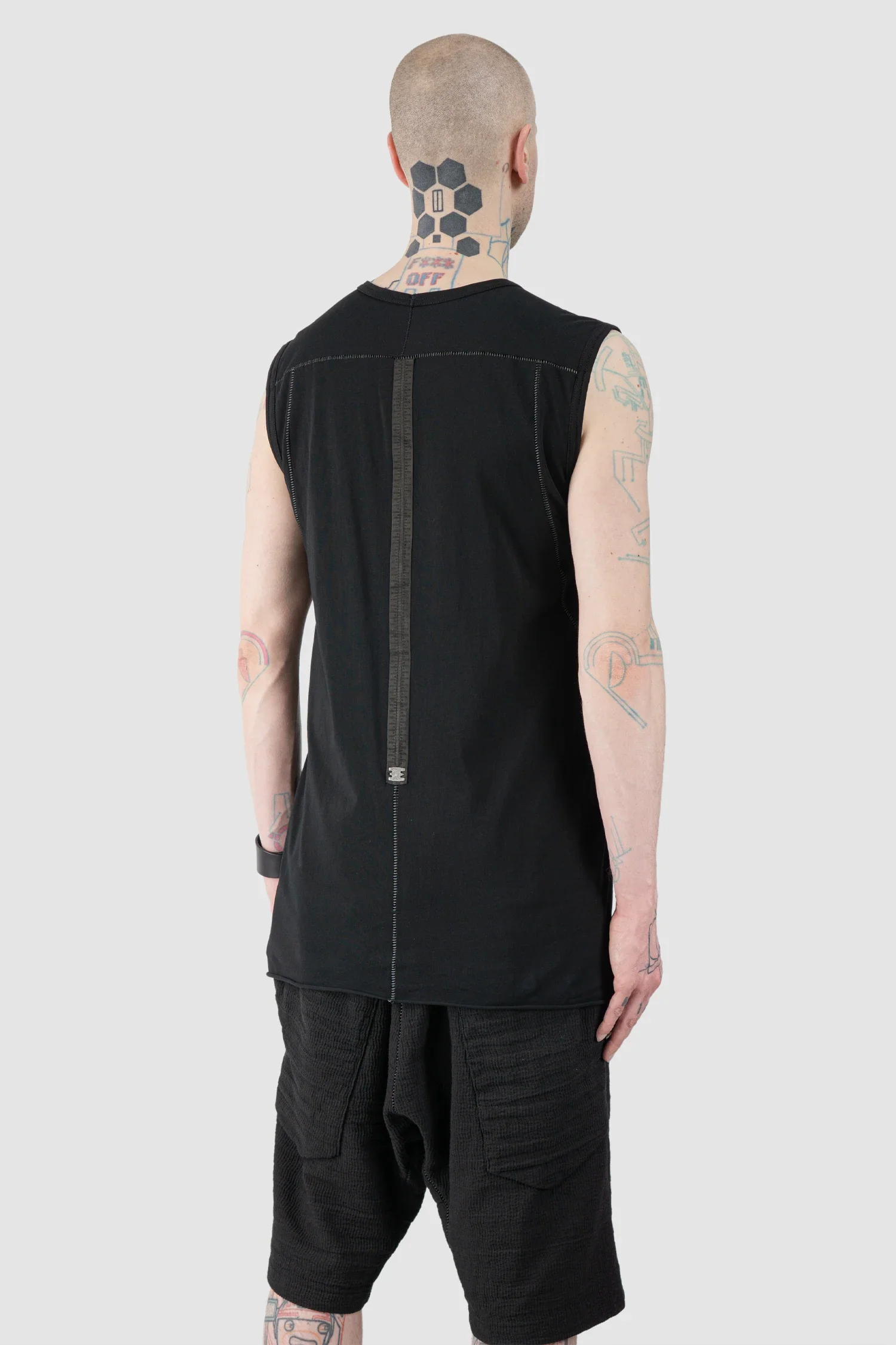 Black Organic Cotton Jersey Tank Top - Image 6