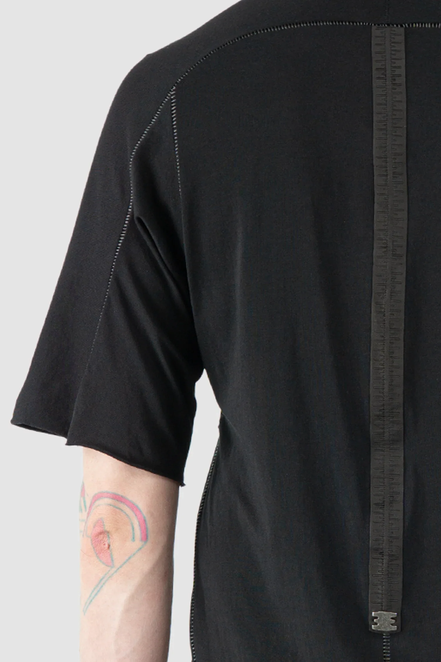Black Organic Cotton Raglan T-Shirt - Image 4