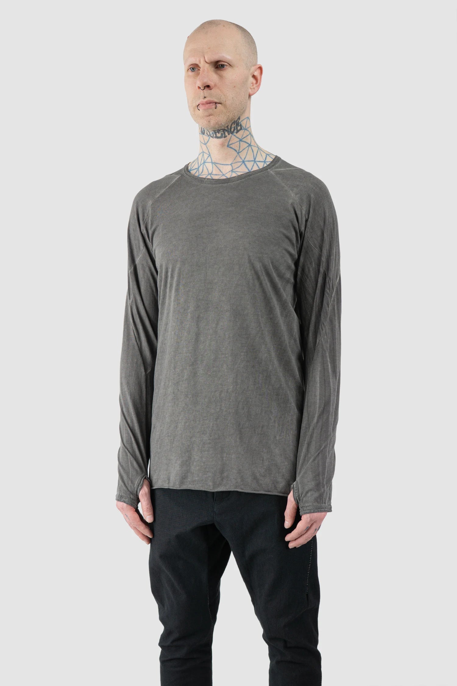 Grey Organic Cotton Raglan Long Sleeve - Image 2