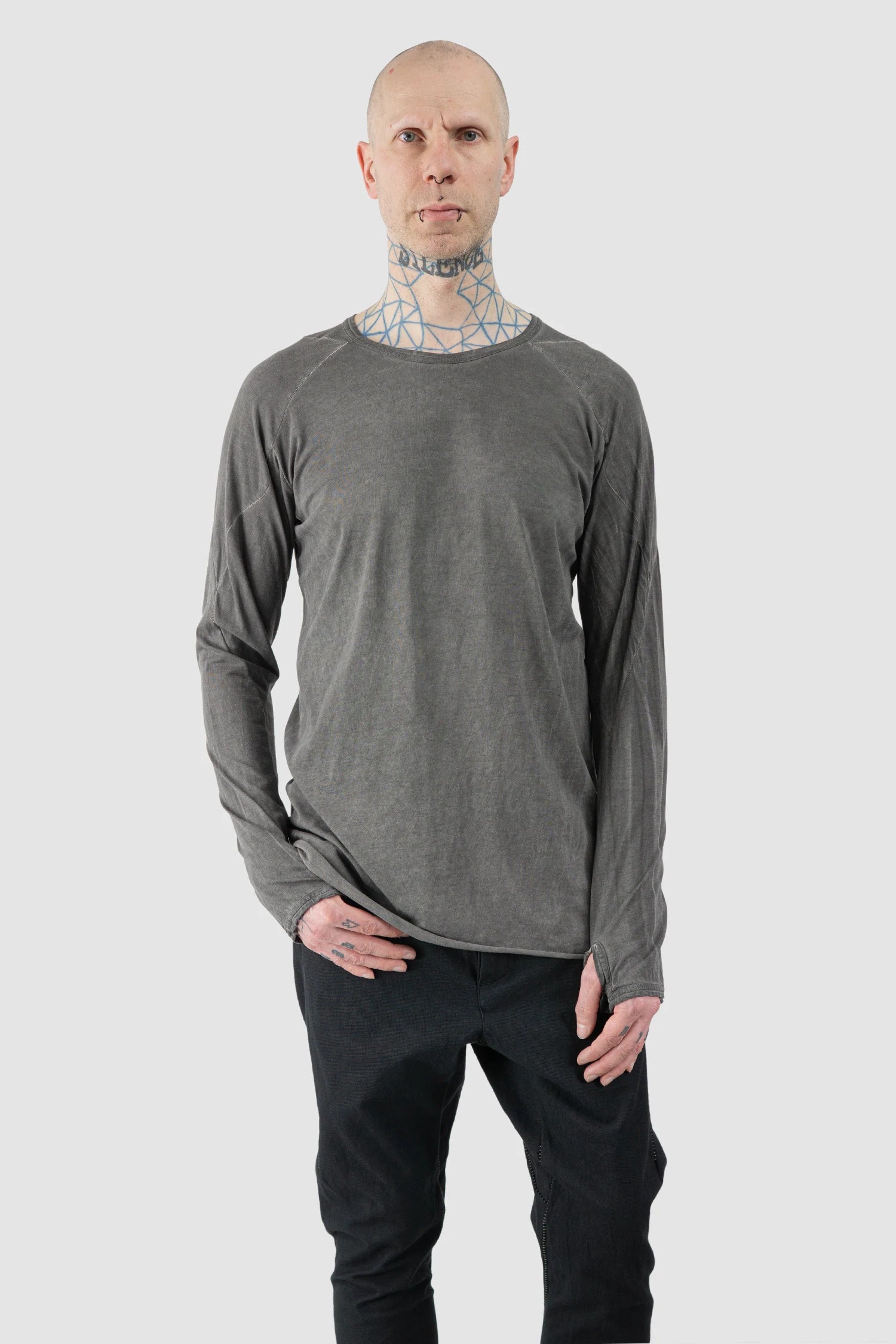 Grey Organic Cotton Raglan Long Sleeve - Image 8