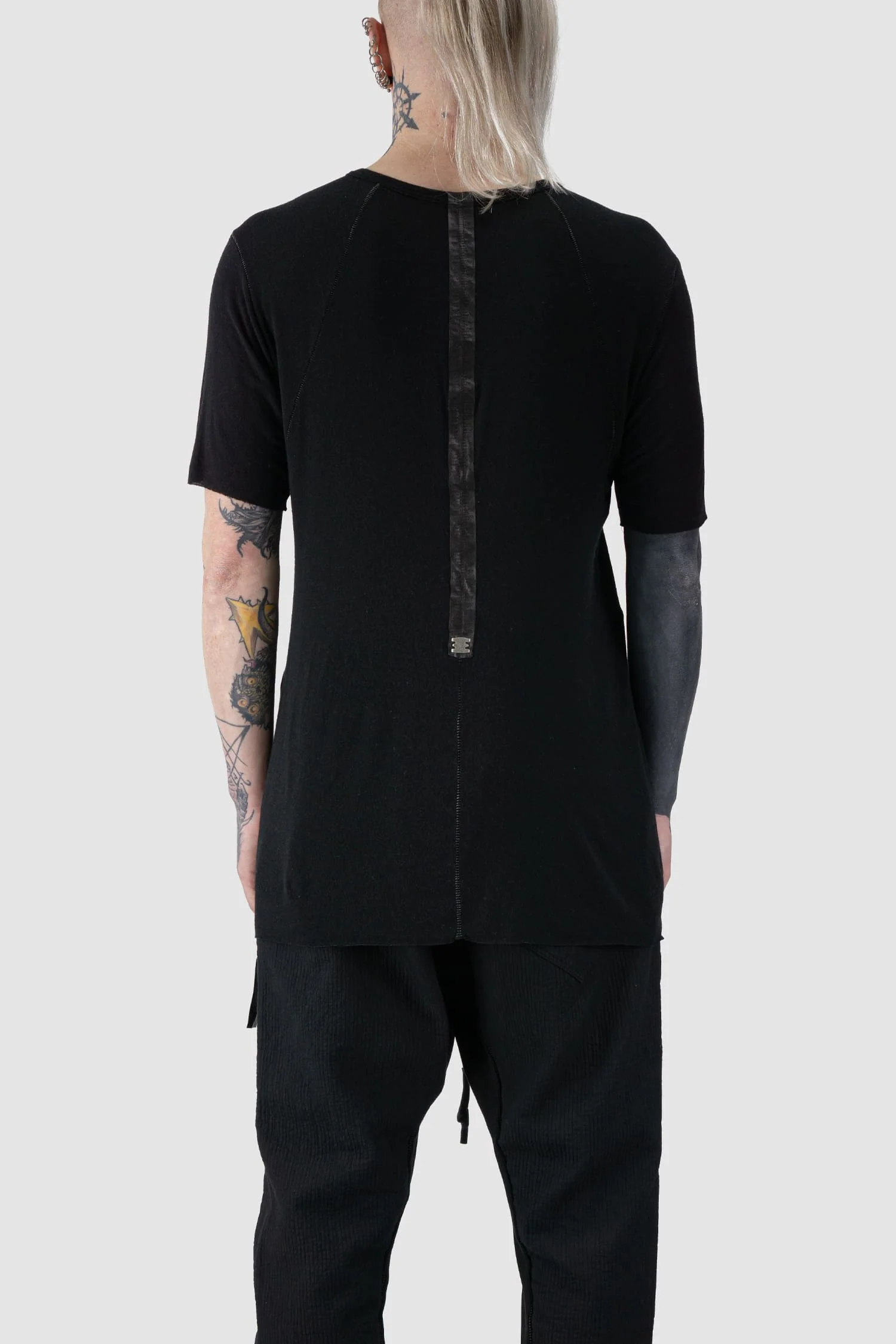 Black Modal Blend Signature Scar Stitch T-Shirt - Image 3