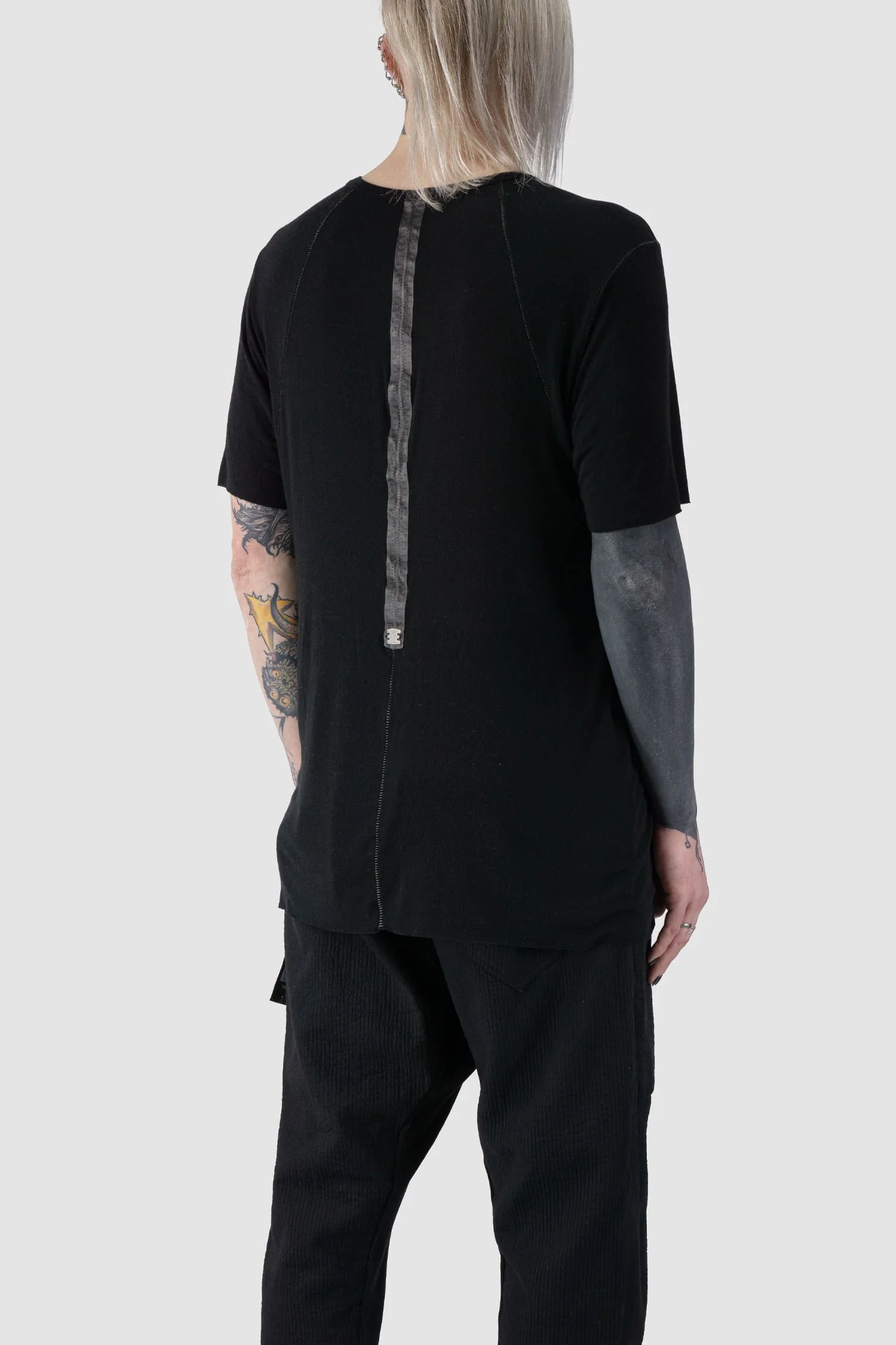 Black Modal Blend Signature Scar Stitch T-Shirt - Image 4