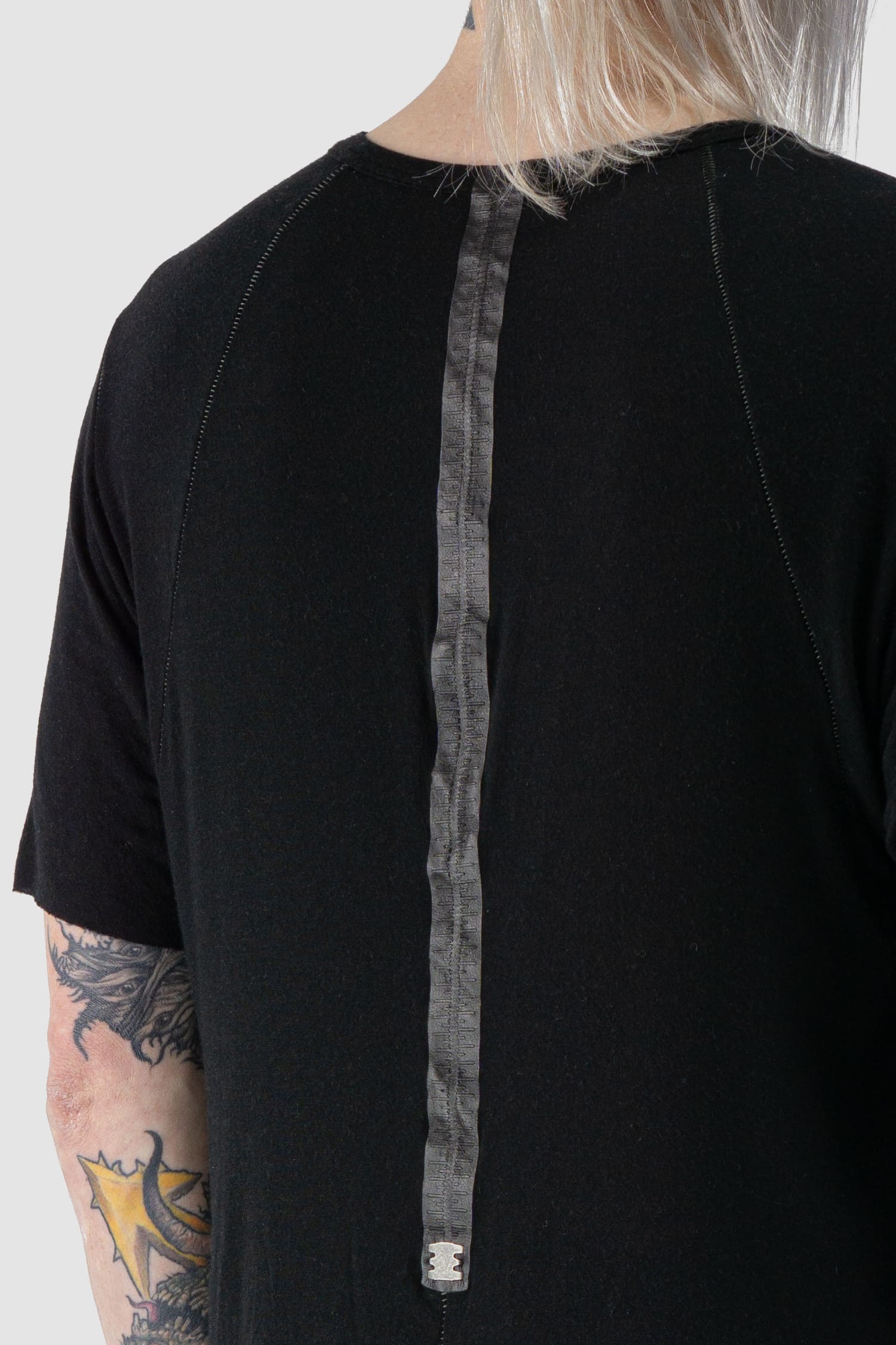Black Modal Blend Signature Scar Stitch T-Shirt - Image 5