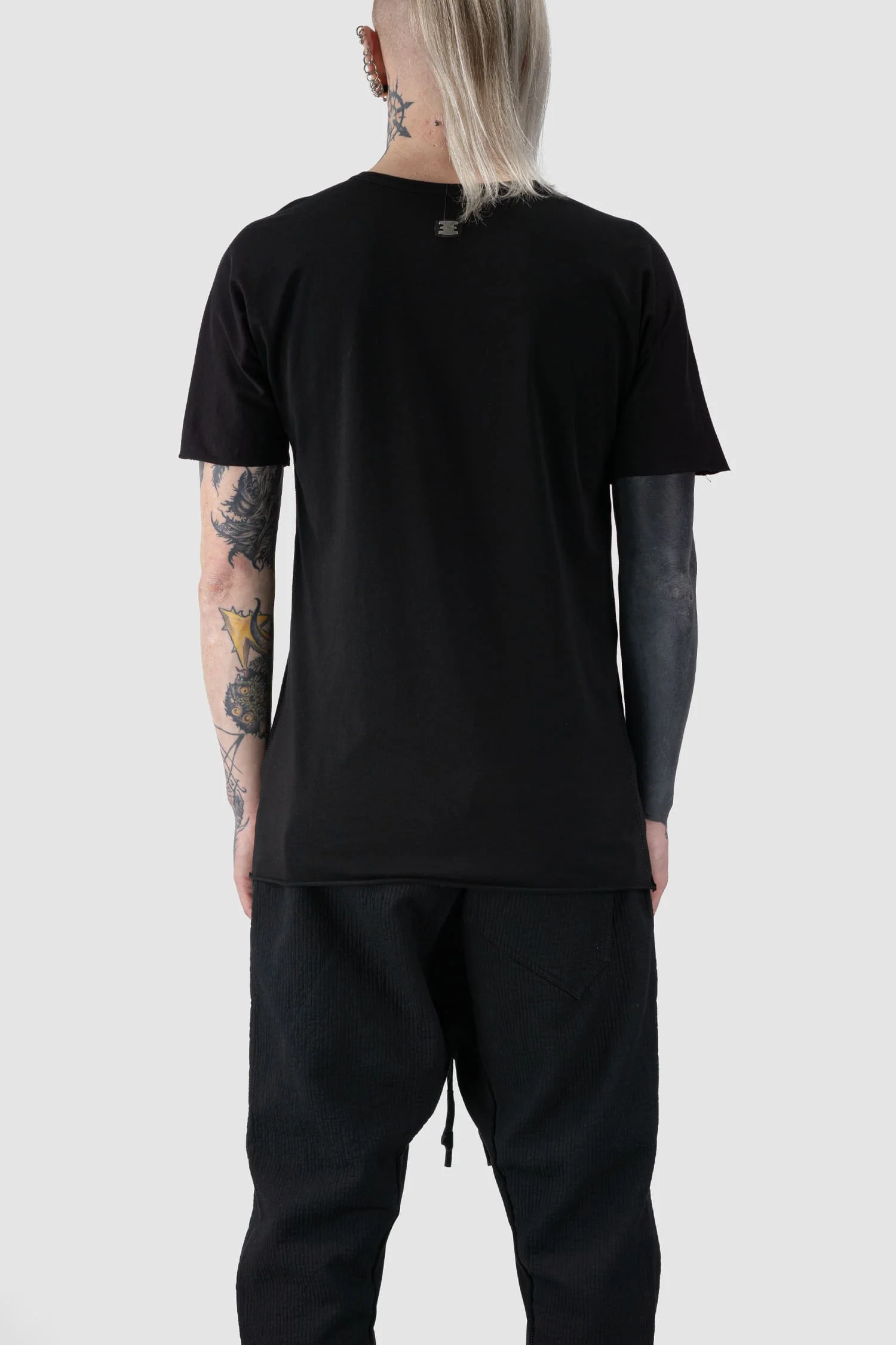 Black Organic Cotton Scar Stitch T-Shirt - Image 3