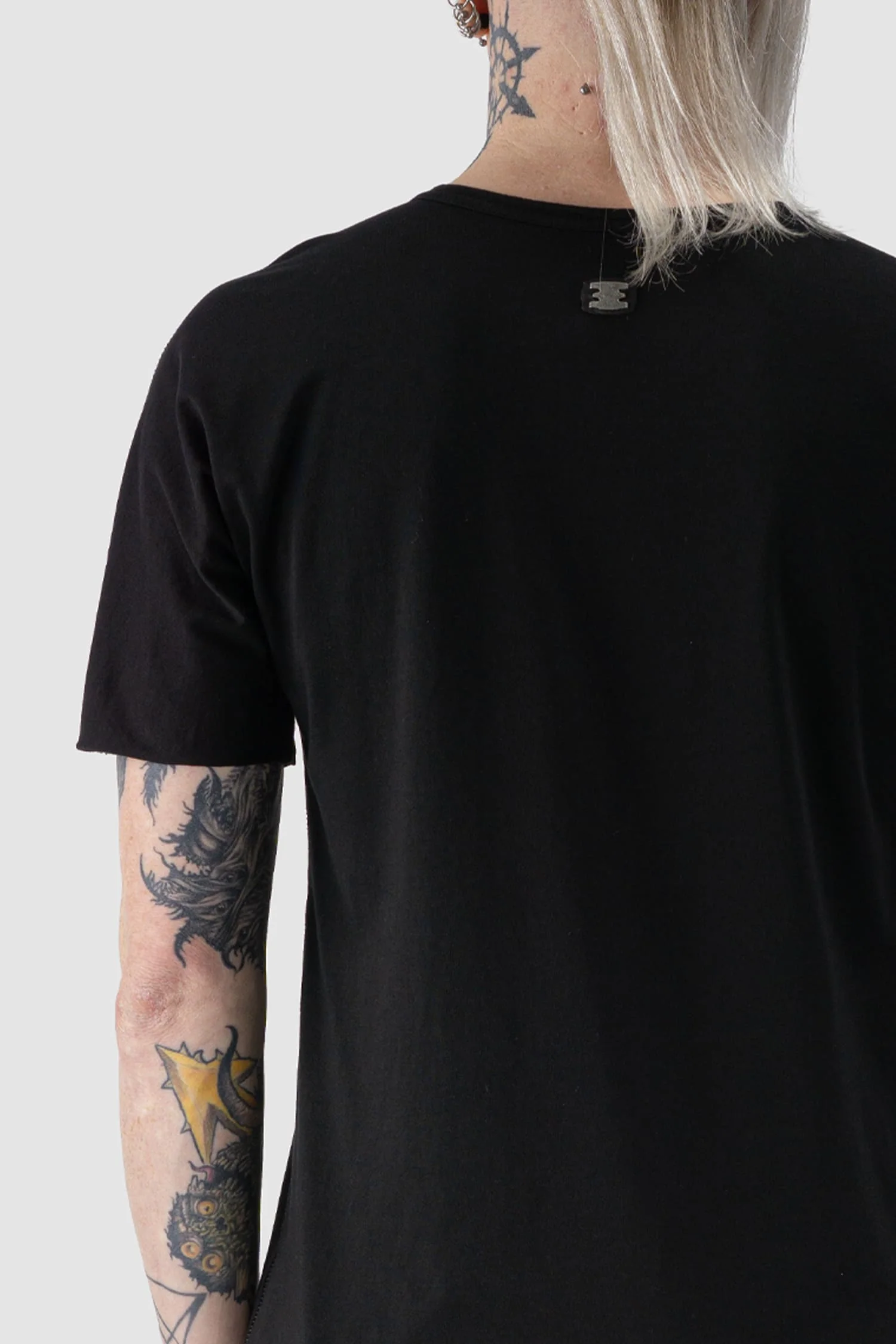 Black Organic Cotton Scar Stitch T-Shirt - Image 4