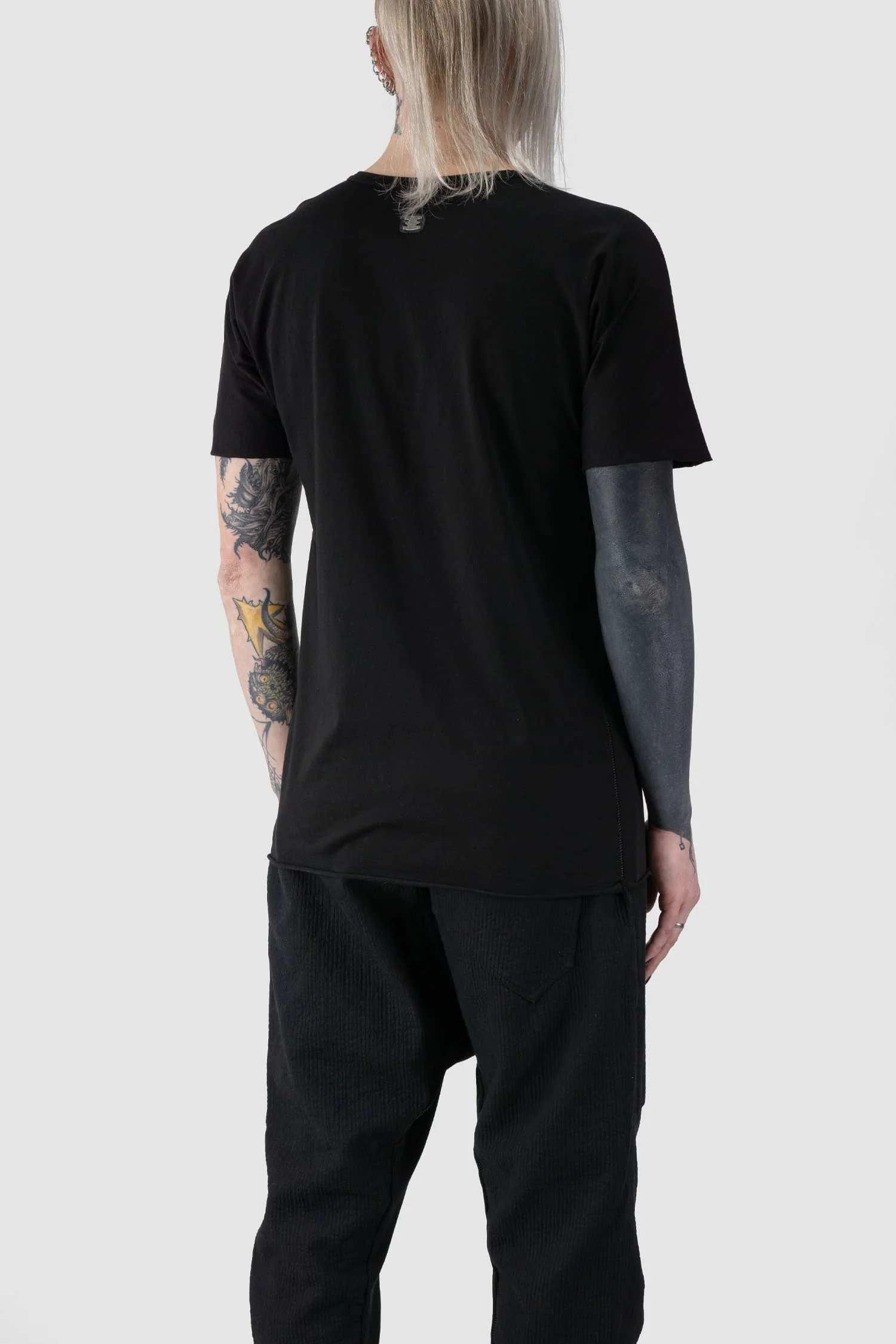 Black Organic Cotton Scar Stitch T-Shirt - Image 5