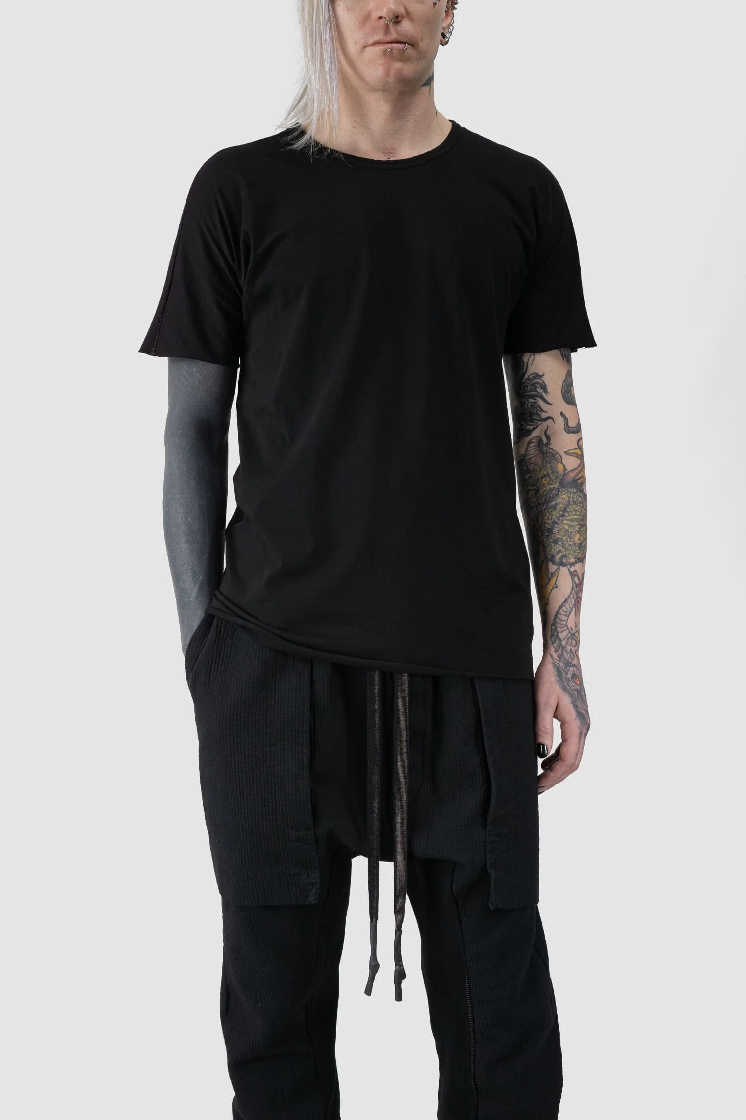 Black Organic Cotton Scar Stitch T-Shirt - Image 6
