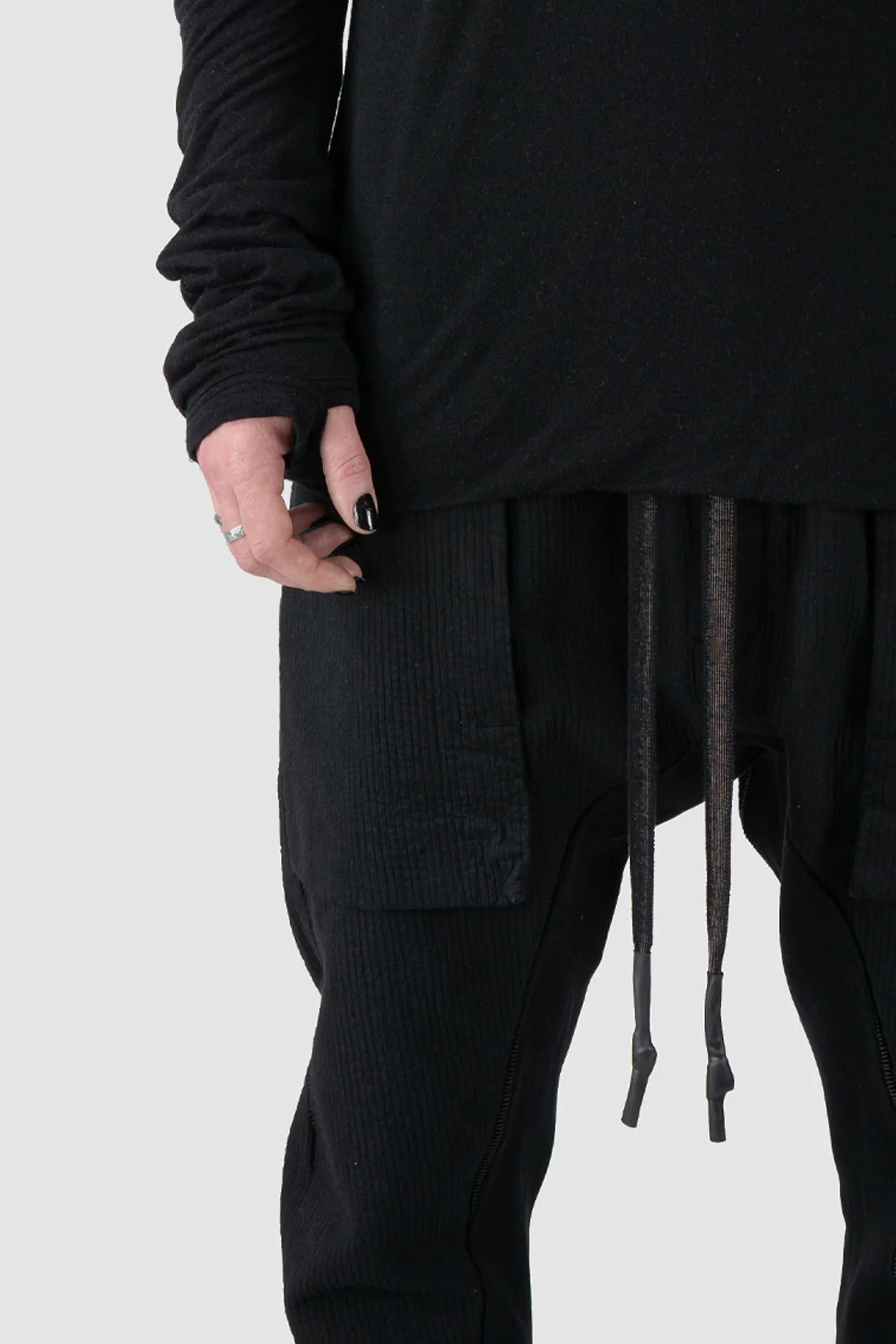 Black Unstoppable Double Layered Modal Long Sleeve T-Shirt - Image 3