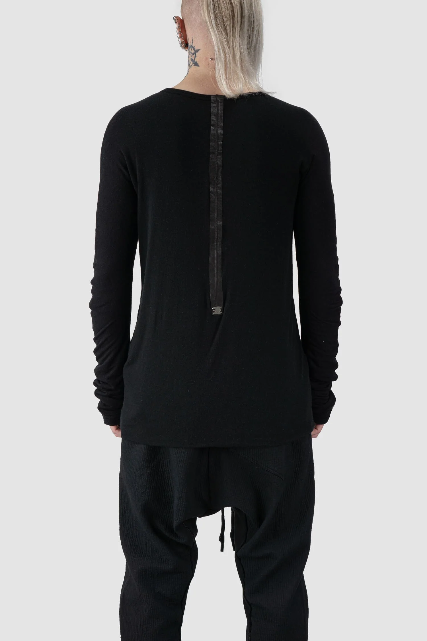 Black Unstoppable Double Layered Modal Long Sleeve T-Shirt - Image 4