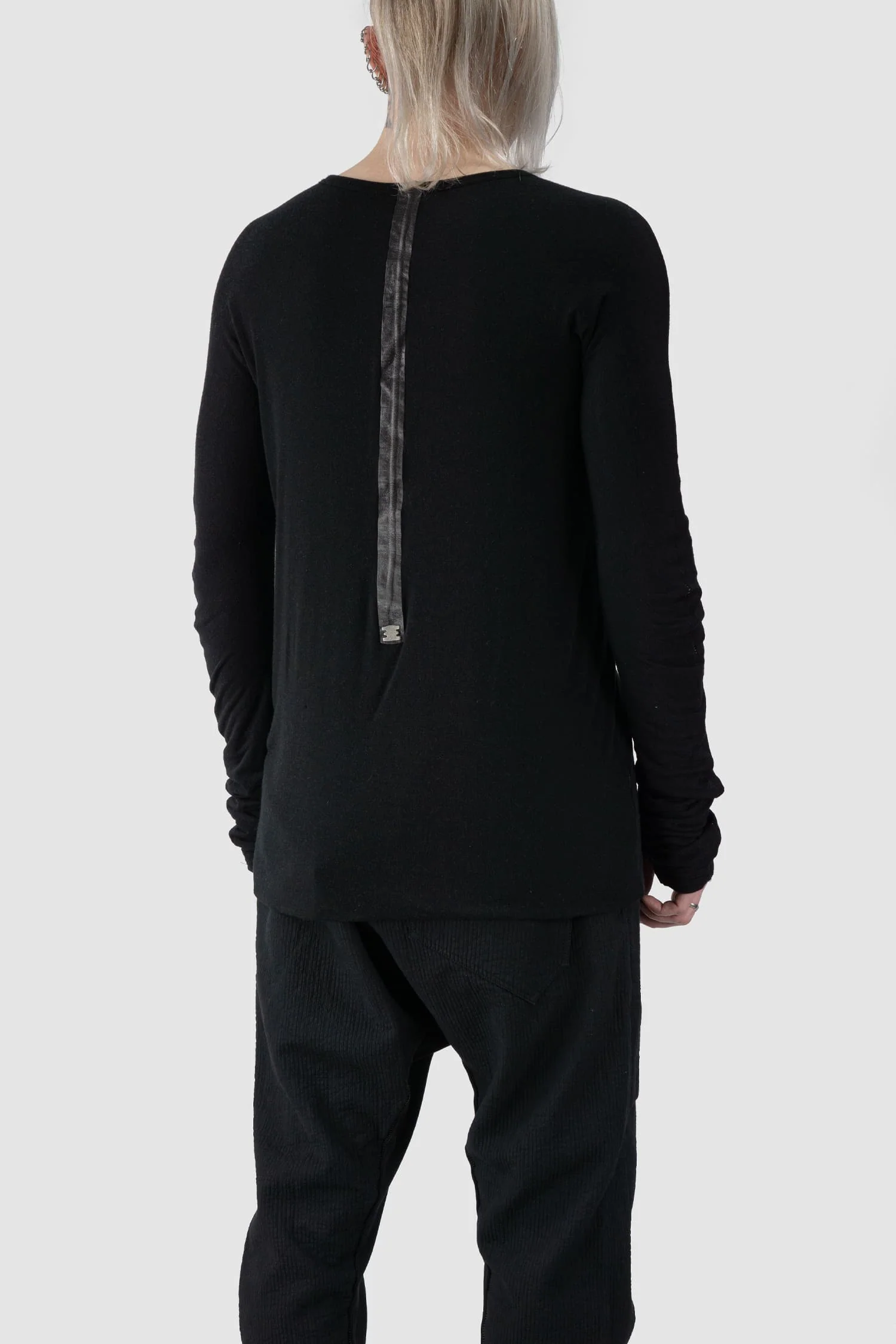 Black Unstoppable Double Layered Modal Long Sleeve T-Shirt - Image 5