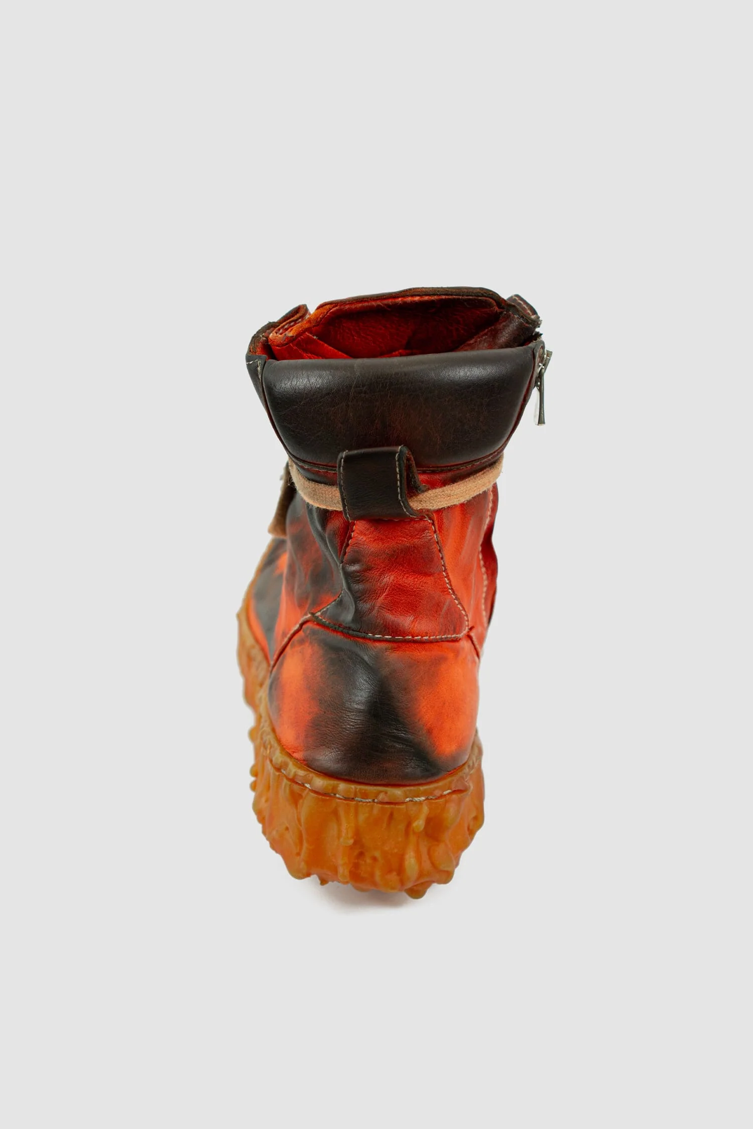 Red Melt Clash Lava Red Mid Sneaker - Image 8