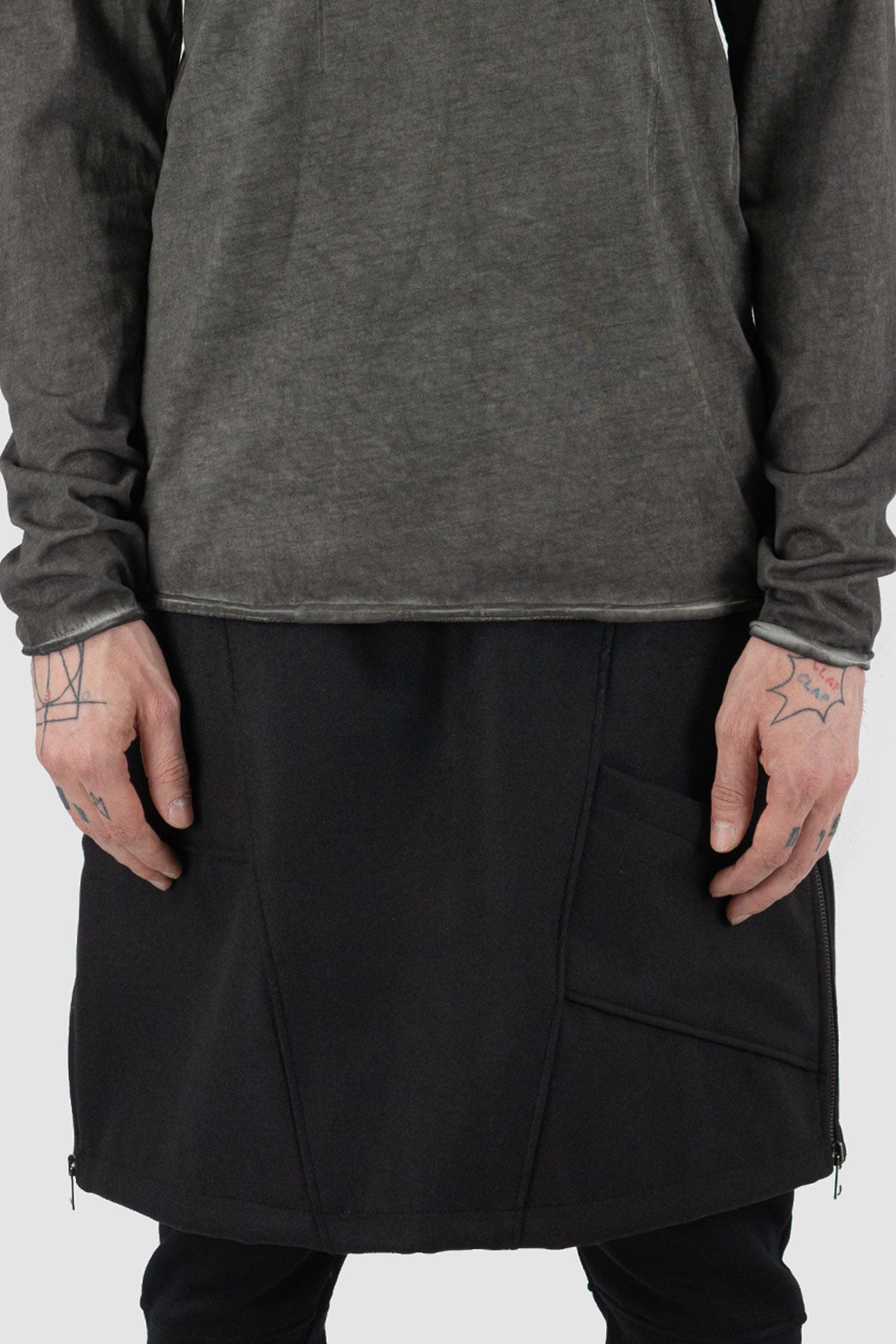 Black Object Dyed Long Sleeve T-Shirt - Image 4