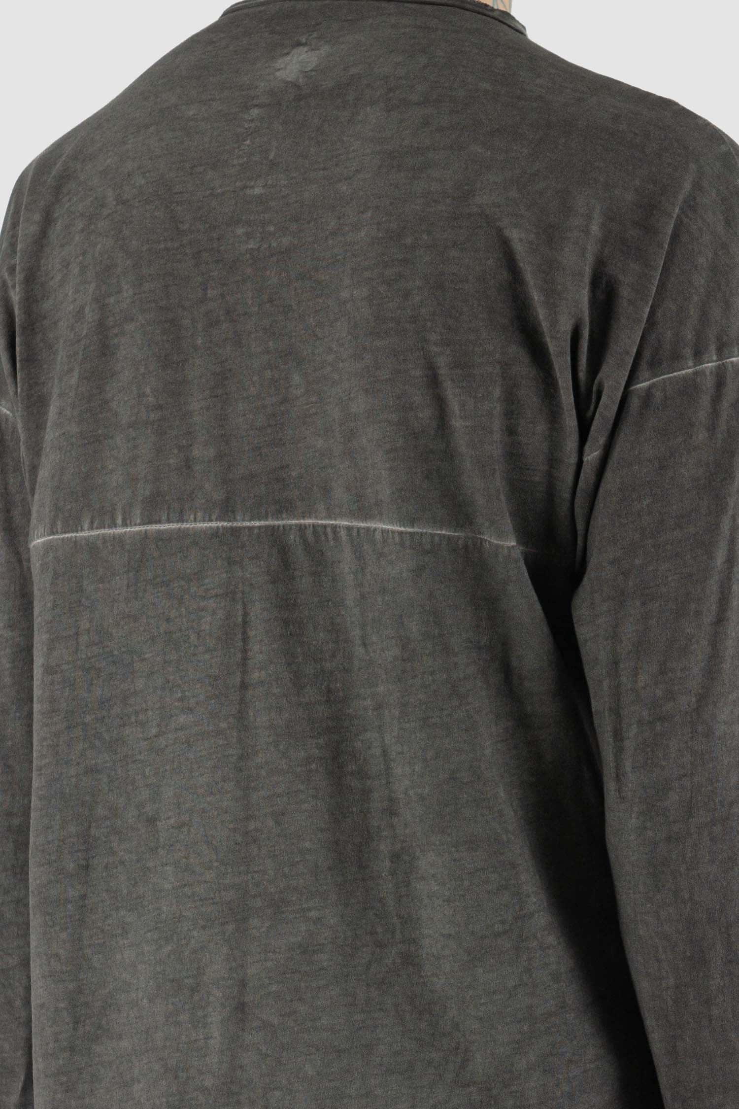 Black Object Dyed Long Sleeve T-Shirt - Image 6