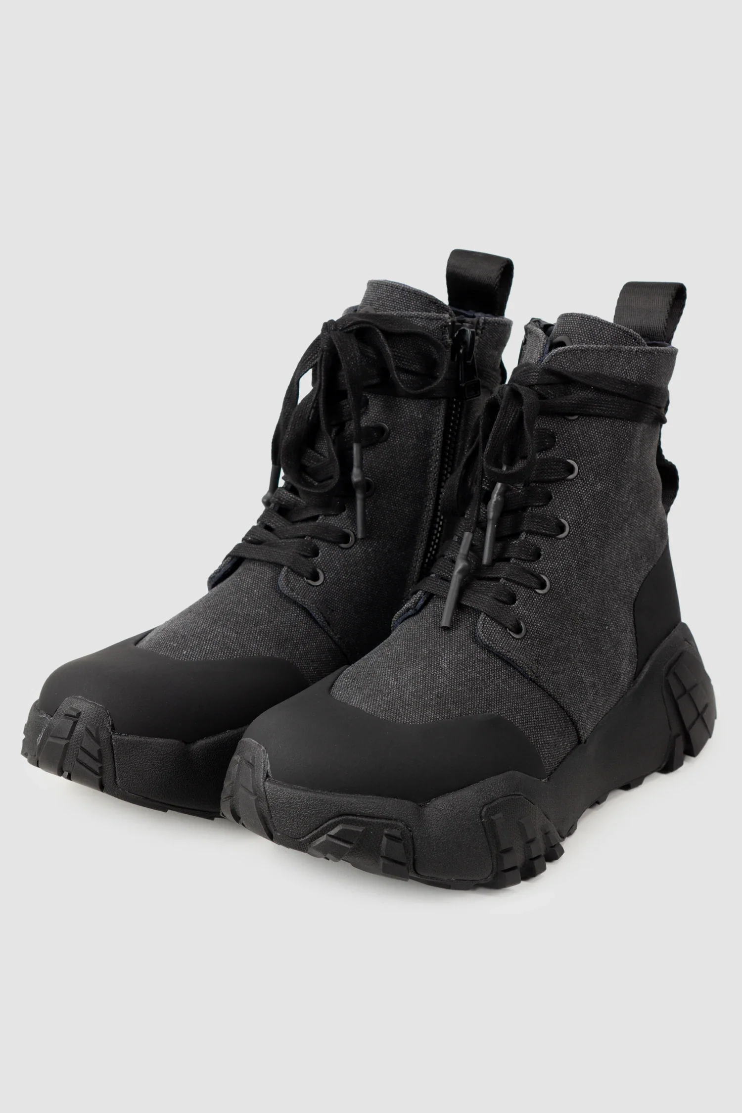 Black Canvas Mongrel Ankle Boots - Image 2
