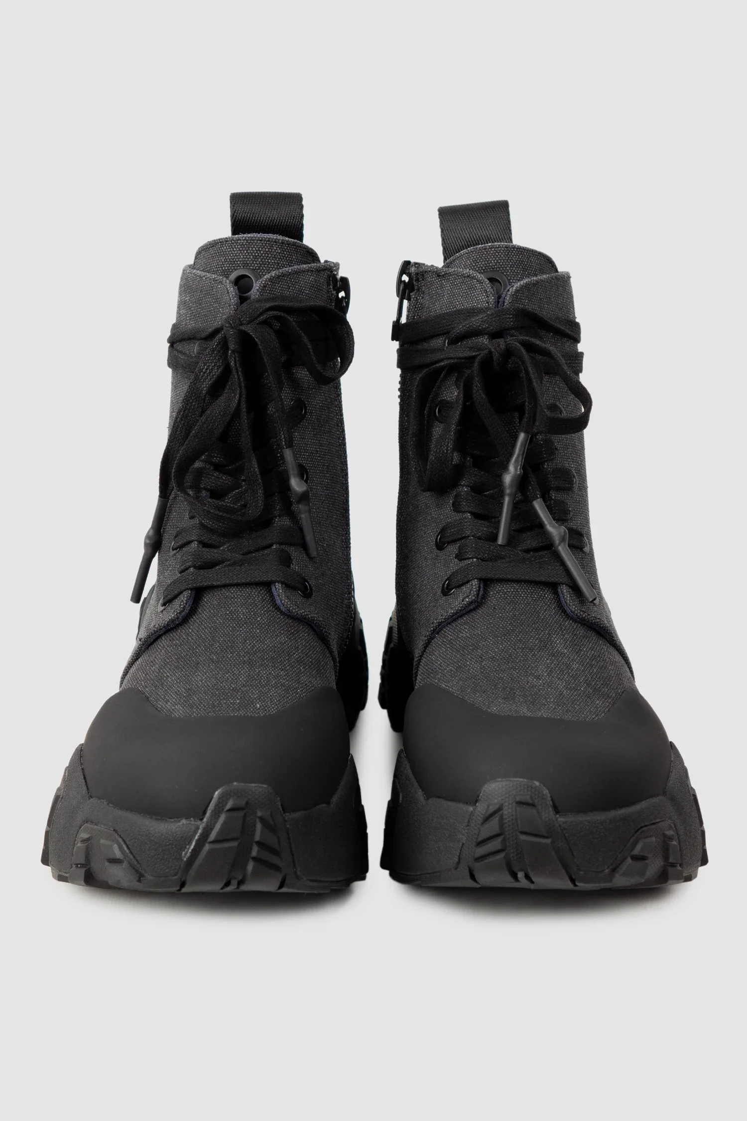 Black Canvas Mongrel Ankle Boots - Image 3