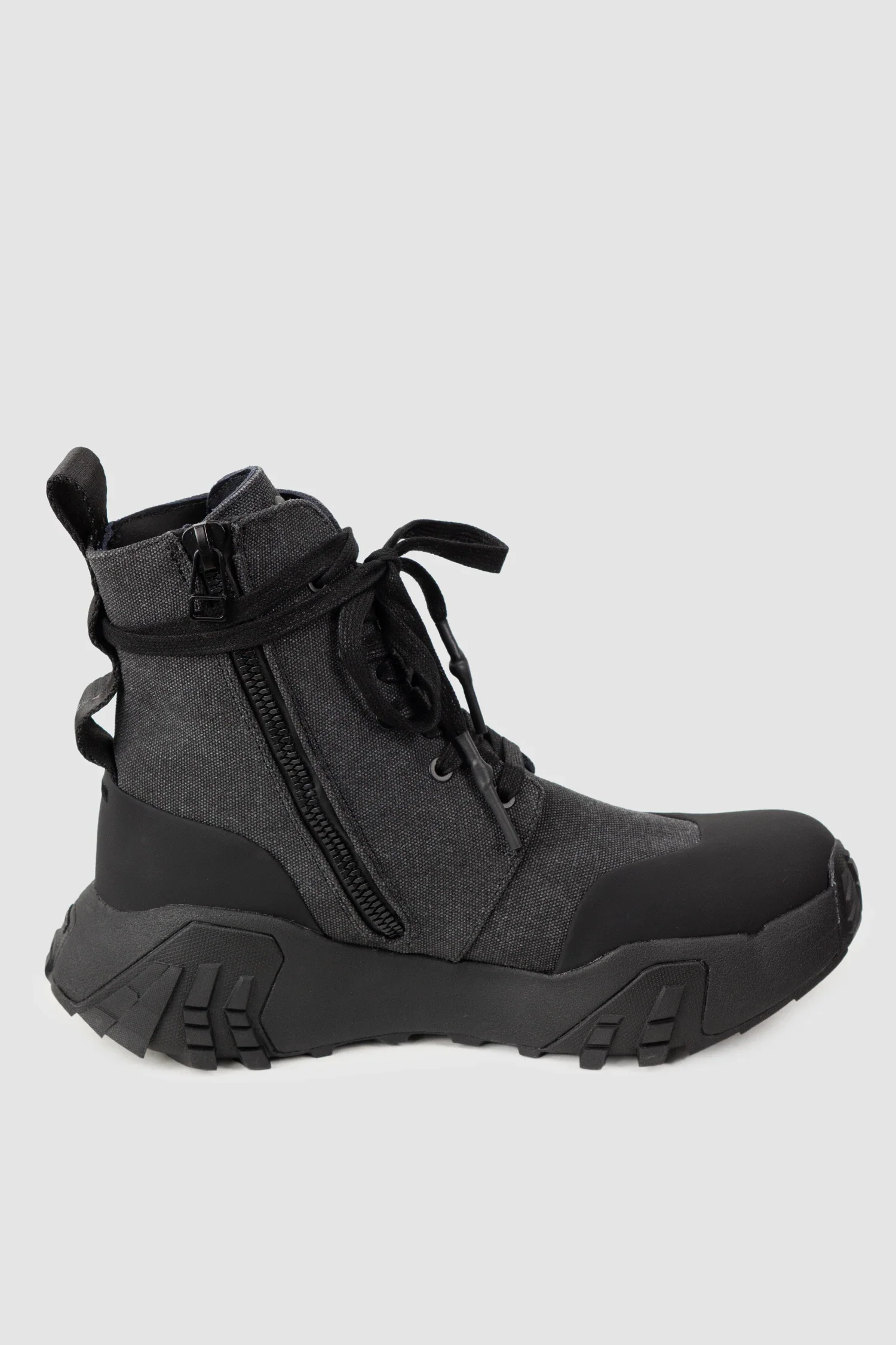 Black Canvas Mongrel Ankle Boots - Image 5