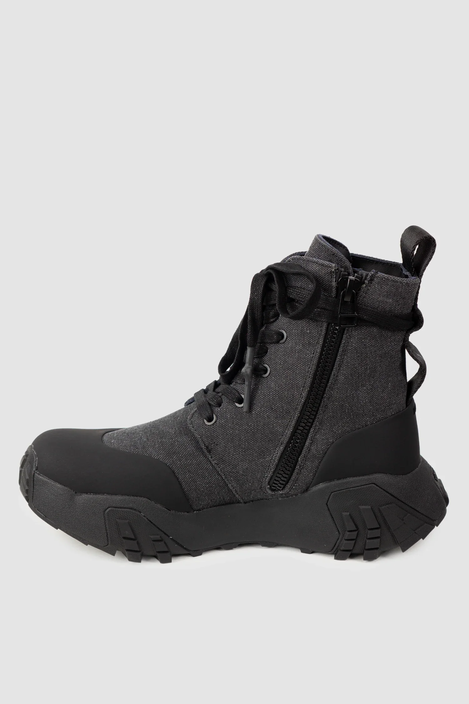 Black Canvas Mongrel Ankle Boots - Image 7