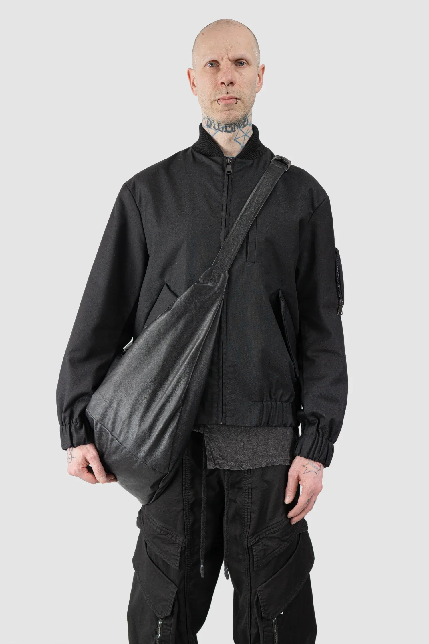 Black Nappa Leather Sling Bag - Image 2