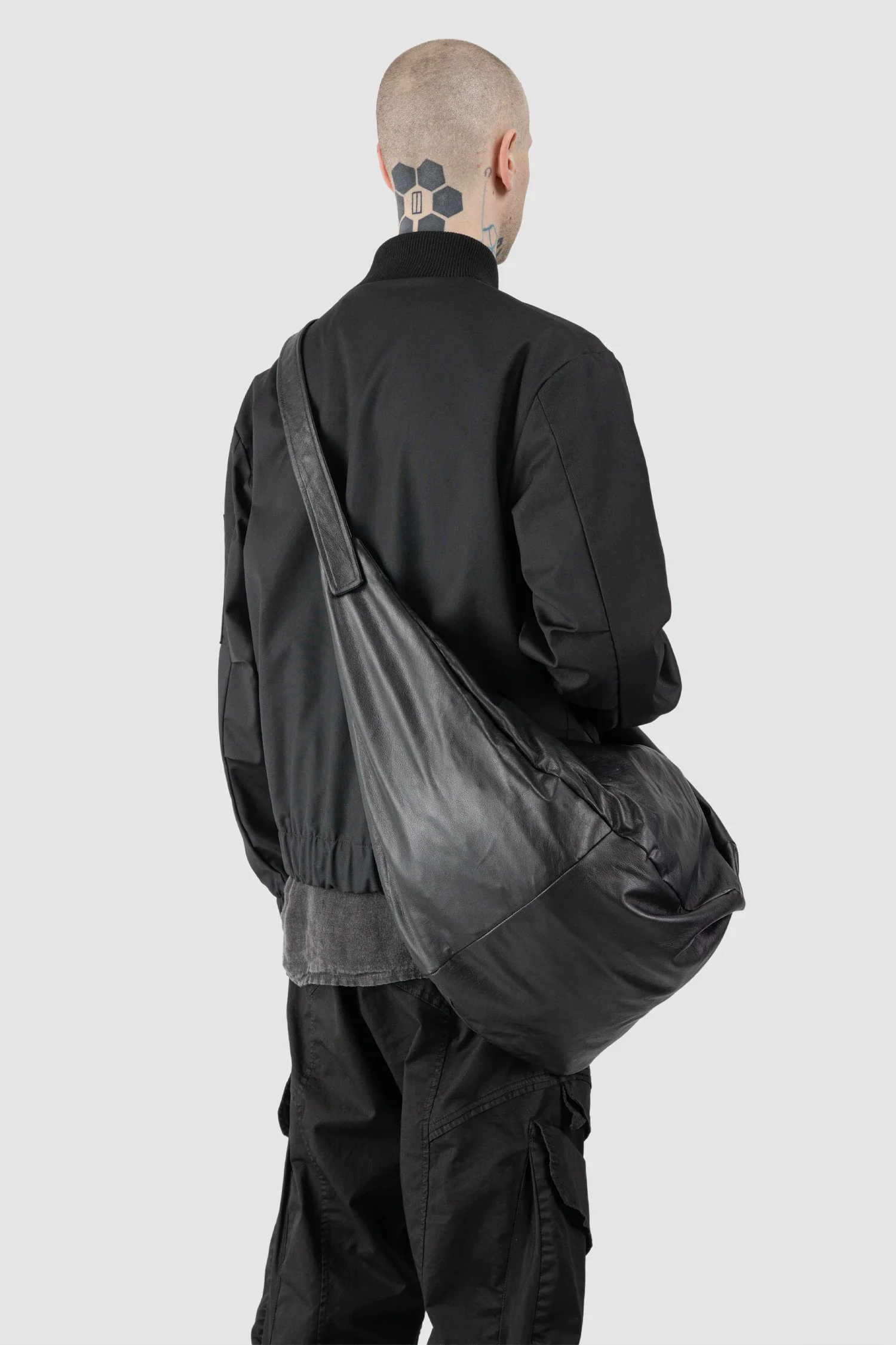 Black Nappa Leather Sling Bag - Image 4