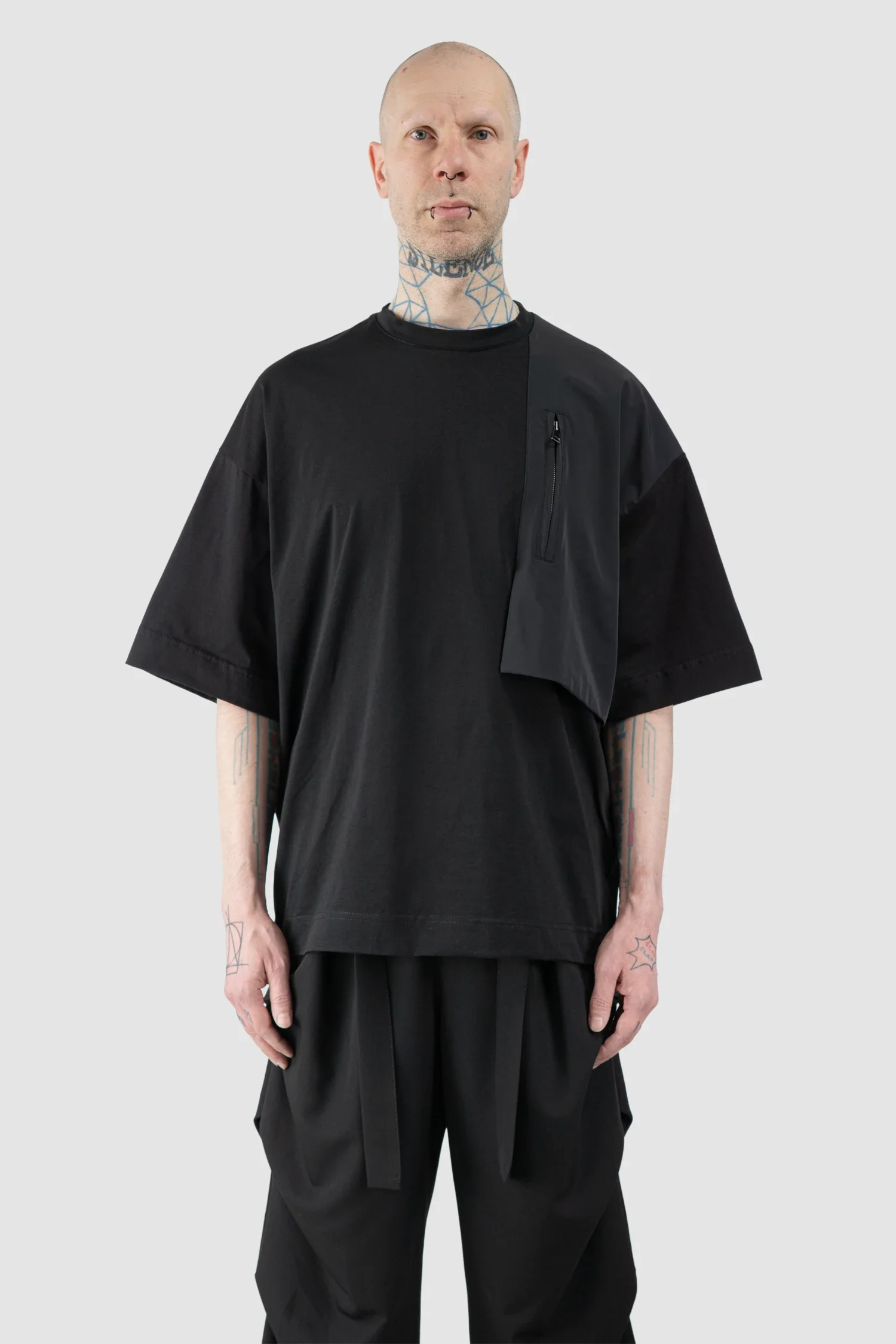 Black Oversized Pocket T-Shirt