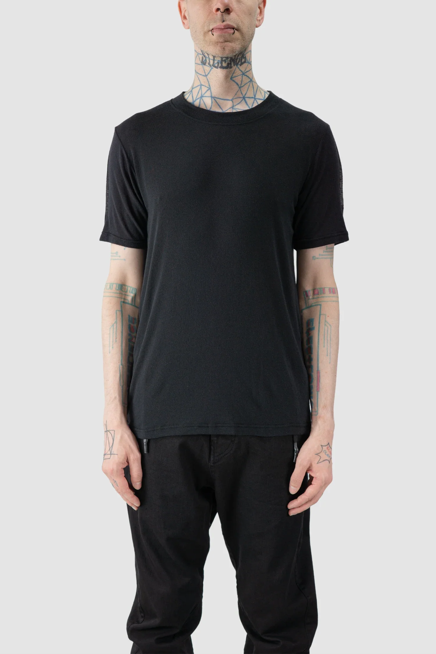 Black Relaxed Cashmere Blend T-Shirt