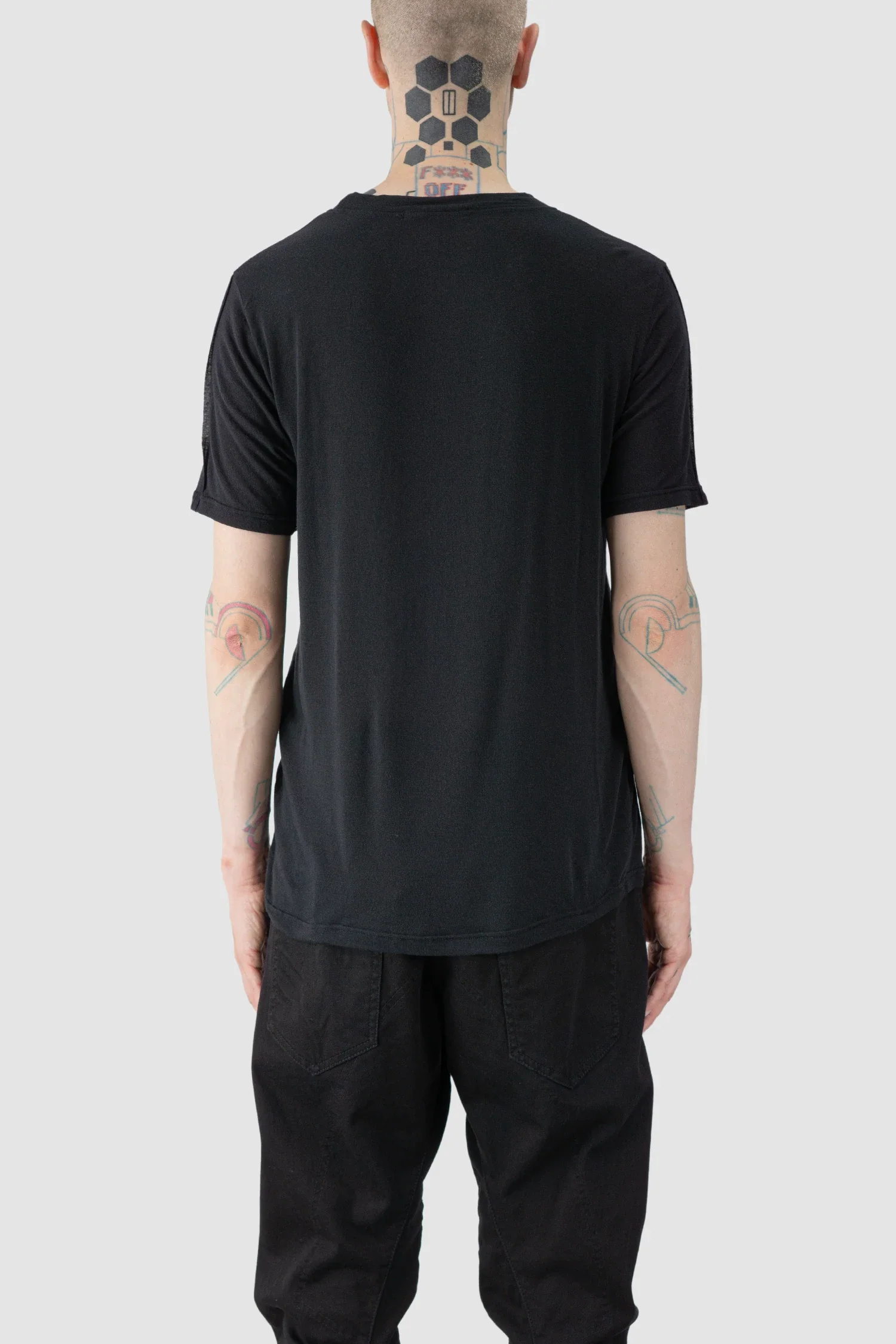 Black Relaxed Cashmere Blend T-Shirt - Image 4