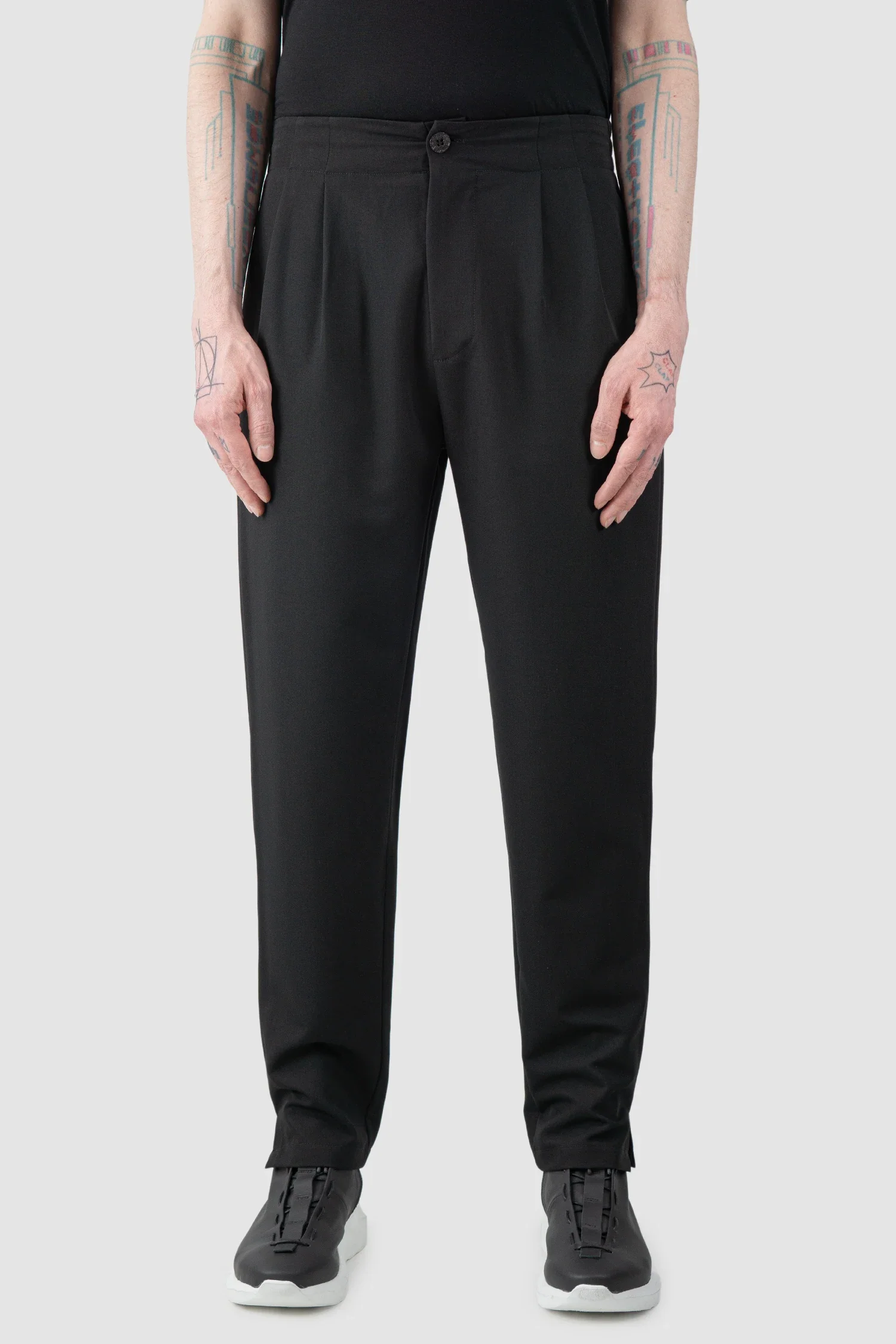 Black Tuxedo Stretch Trousers