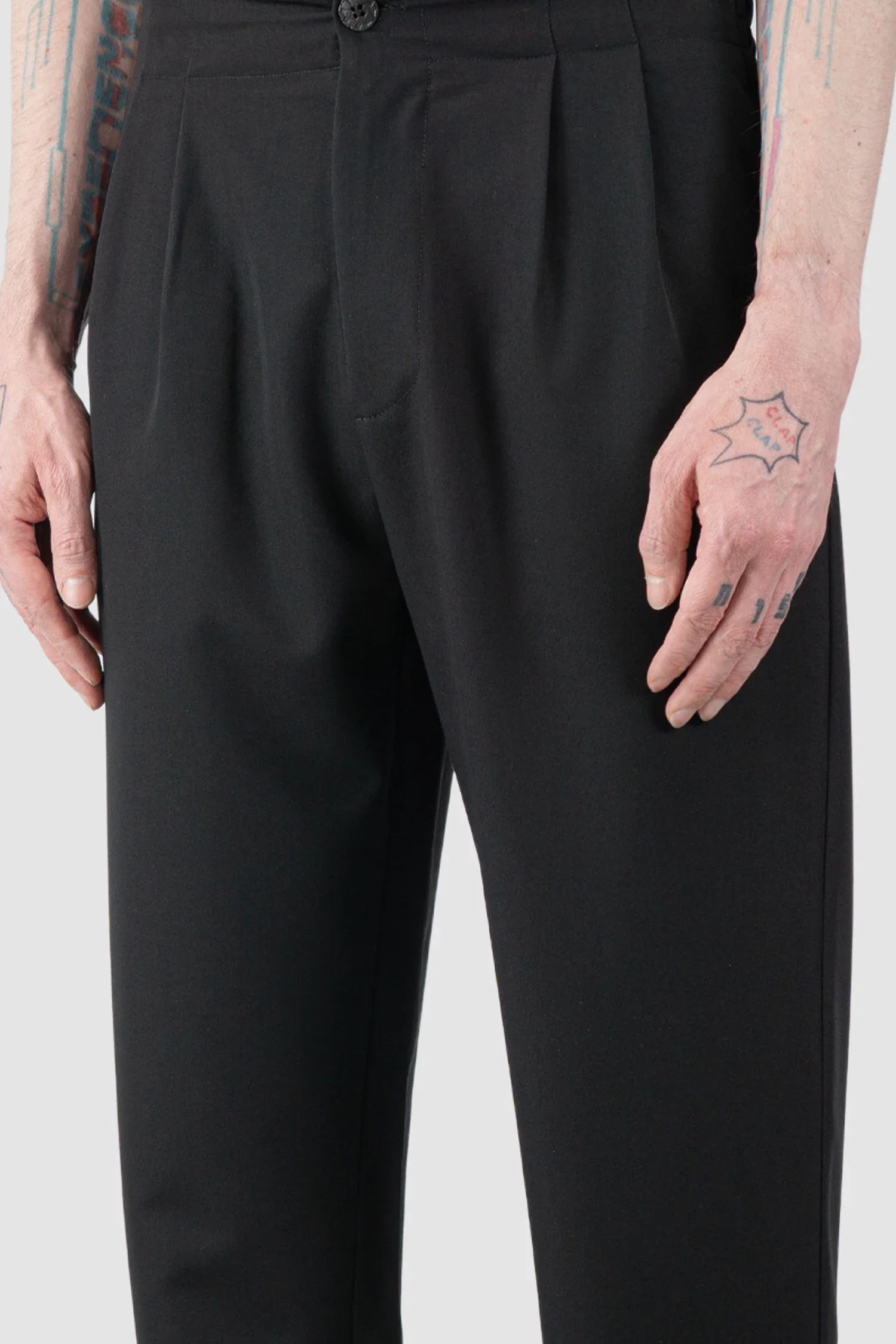 Black Tuxedo Stretch Trousers - Image 3