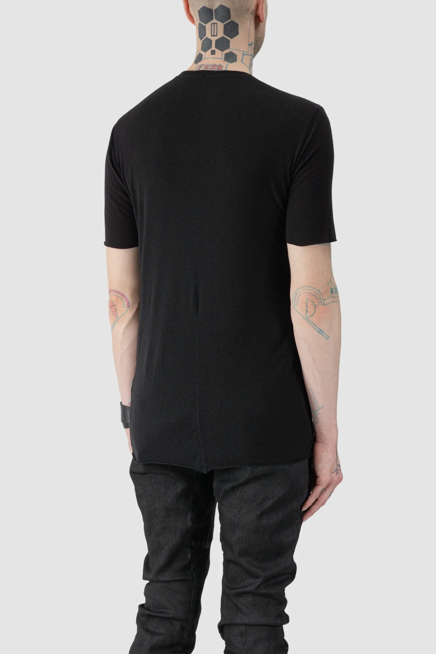 Black Cashmere Blend Short Sleeve T-Shirt - Image 5