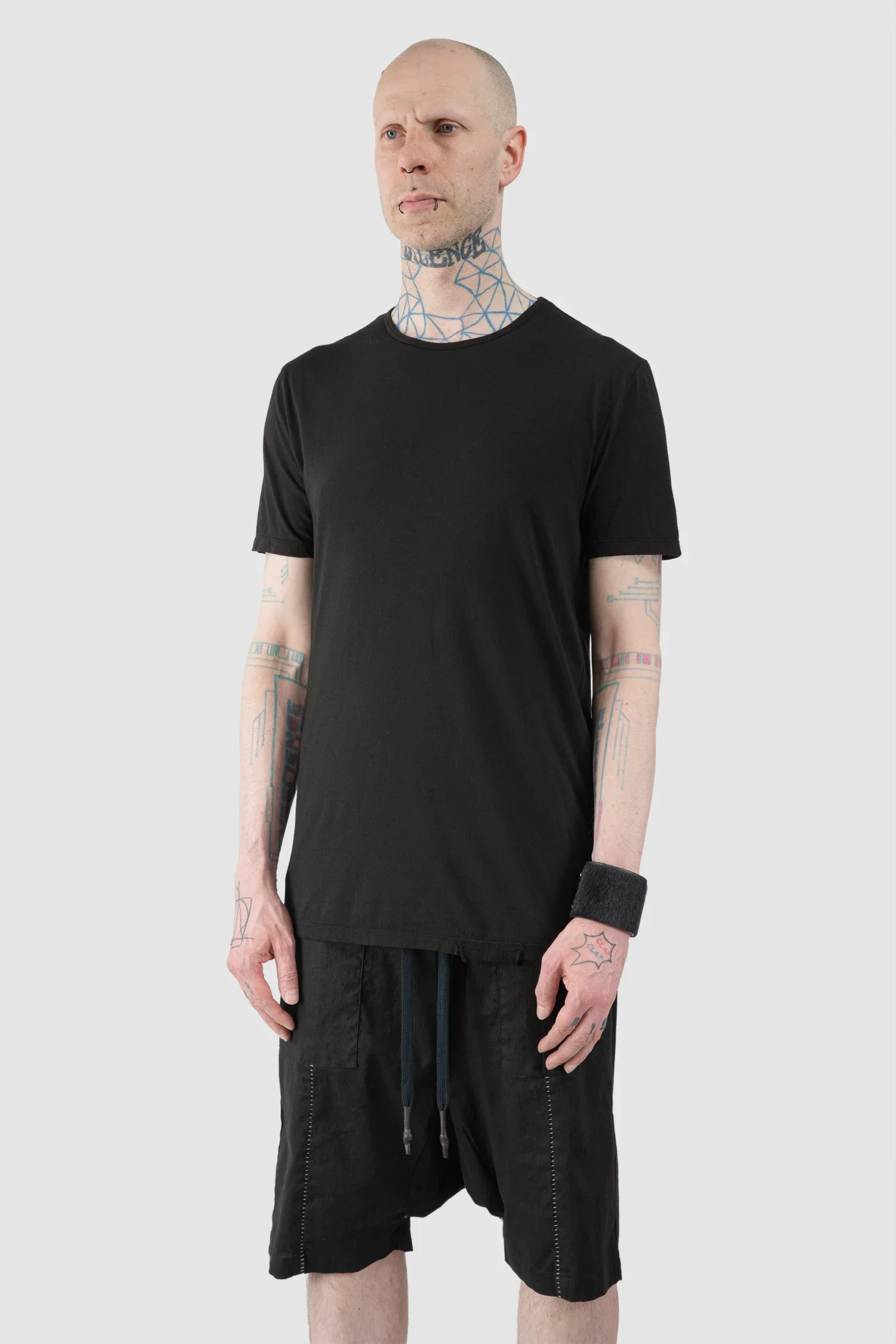 Black T-Shirt with Spine Back Print - Image 3