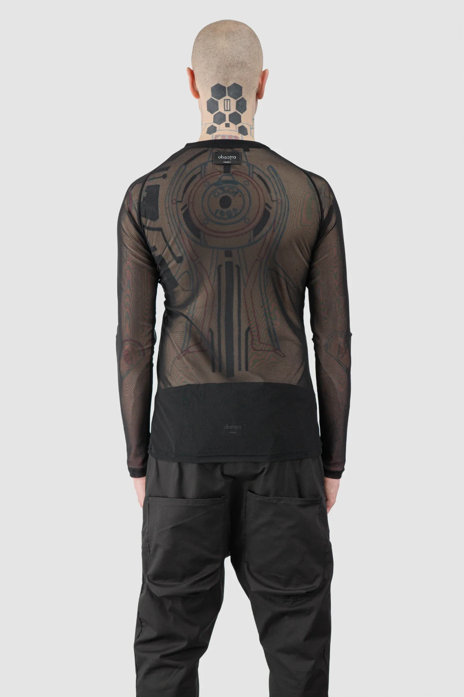 Black Mesh Raglan Long Sleeve - Image 4