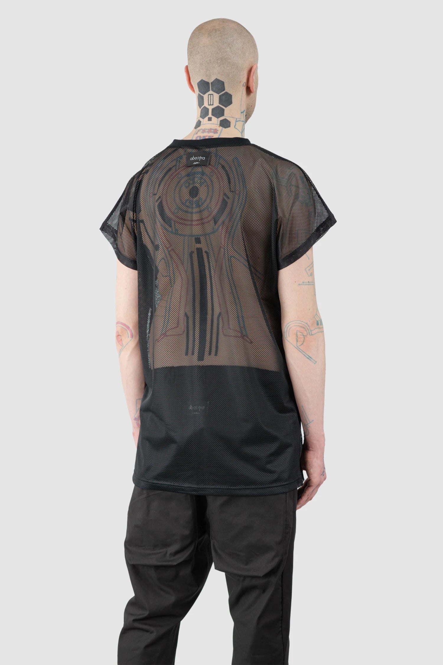 Black Relaxed Mesh T-Shirt - Image 6