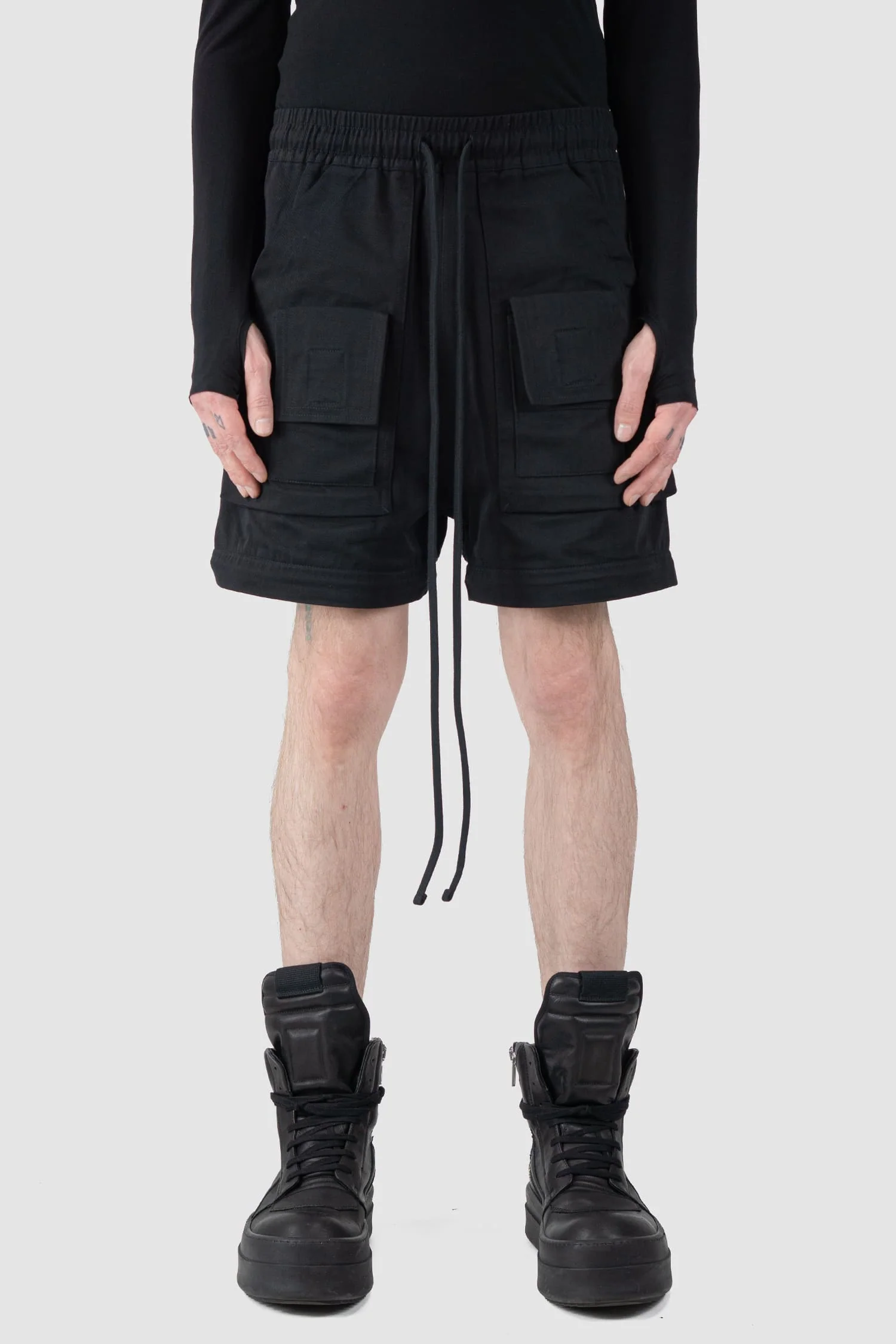Black Multifunctional Flared Pants - Image 9