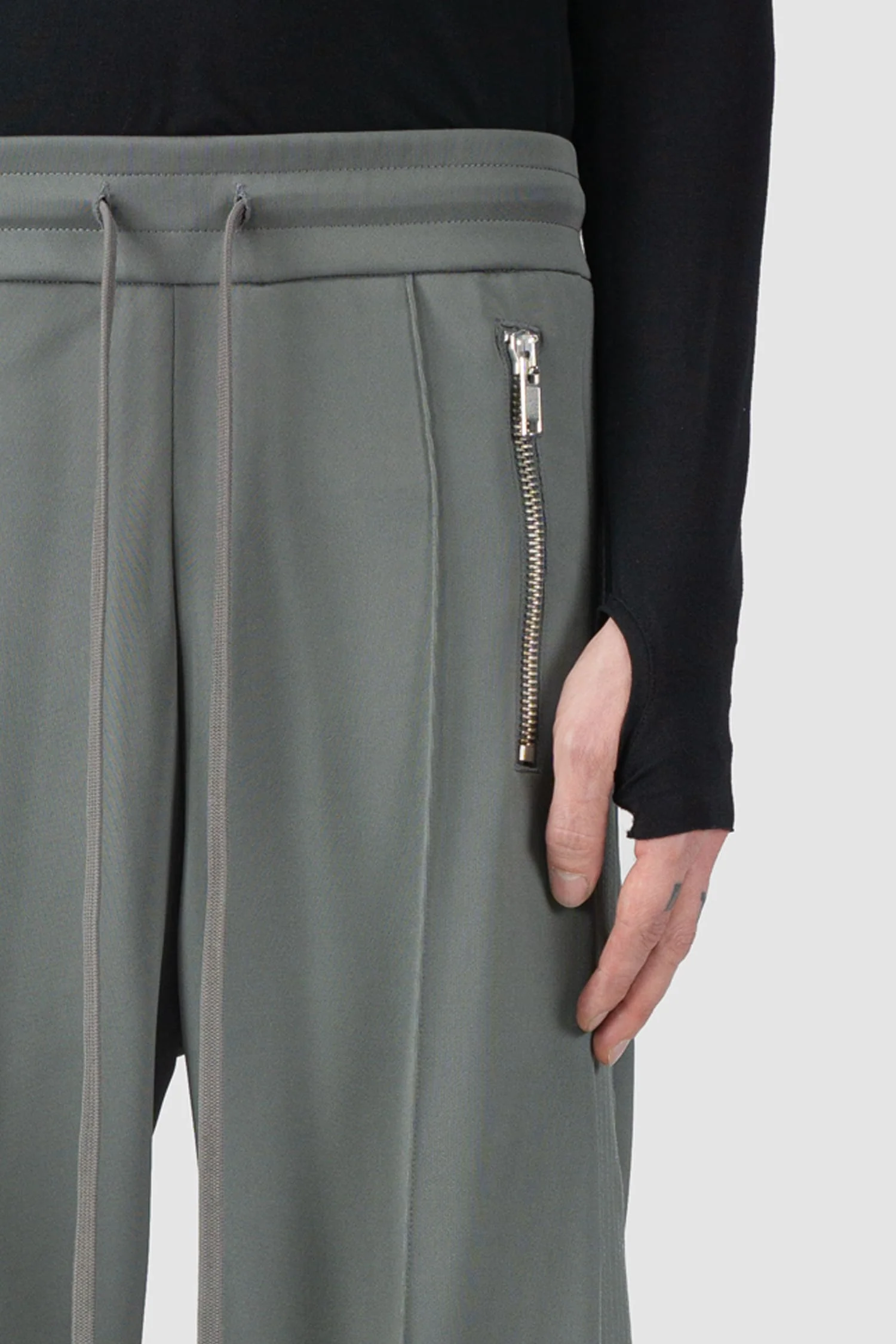 Grey Push Button Track Pants - Image 7