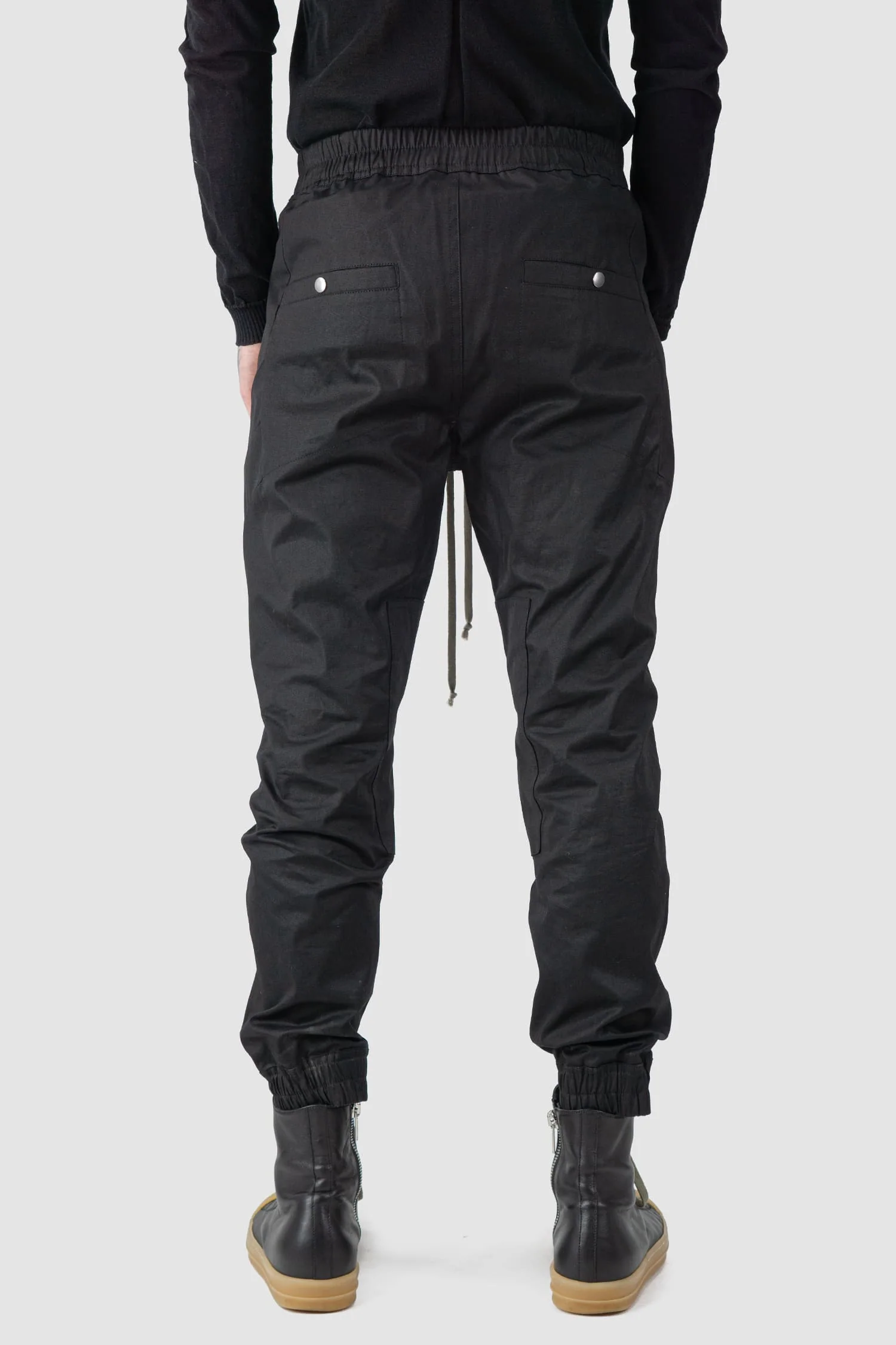 Rick Owens - Cotton Knee Cap Biker Jogger Trousers - Image 4
