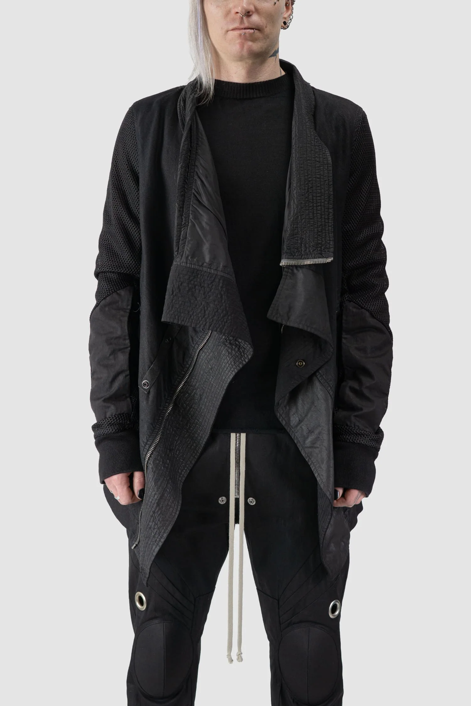 Rick Owens DRKSHDW - Waxed Denim & Perforated Exploder Jacket - Image 3
