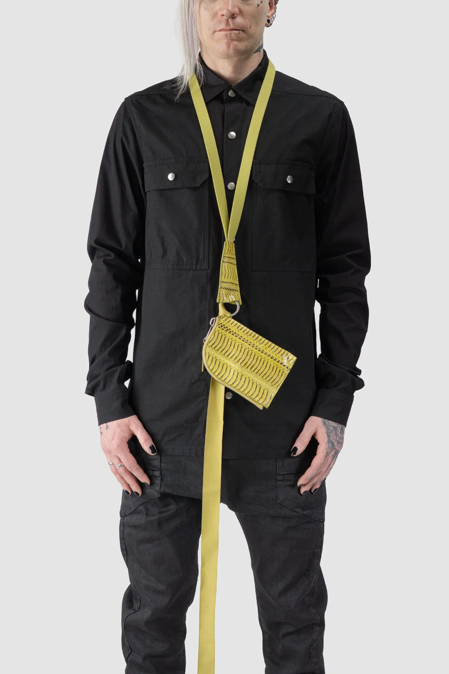Rick Owens - Snake Leather Neck Wallet - Image 2