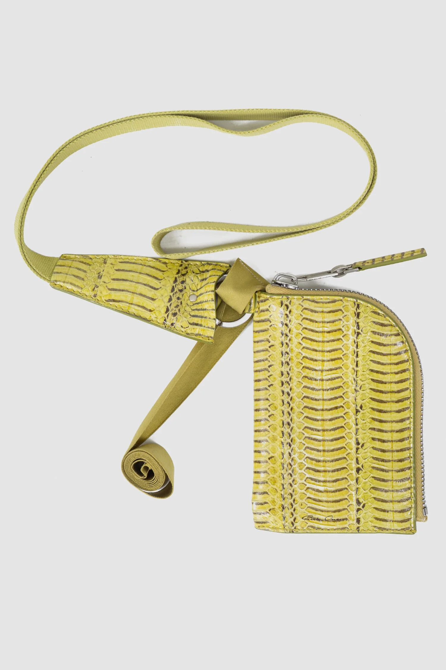 Rick Owens - Snake Leather Neck Wallet - Image 5