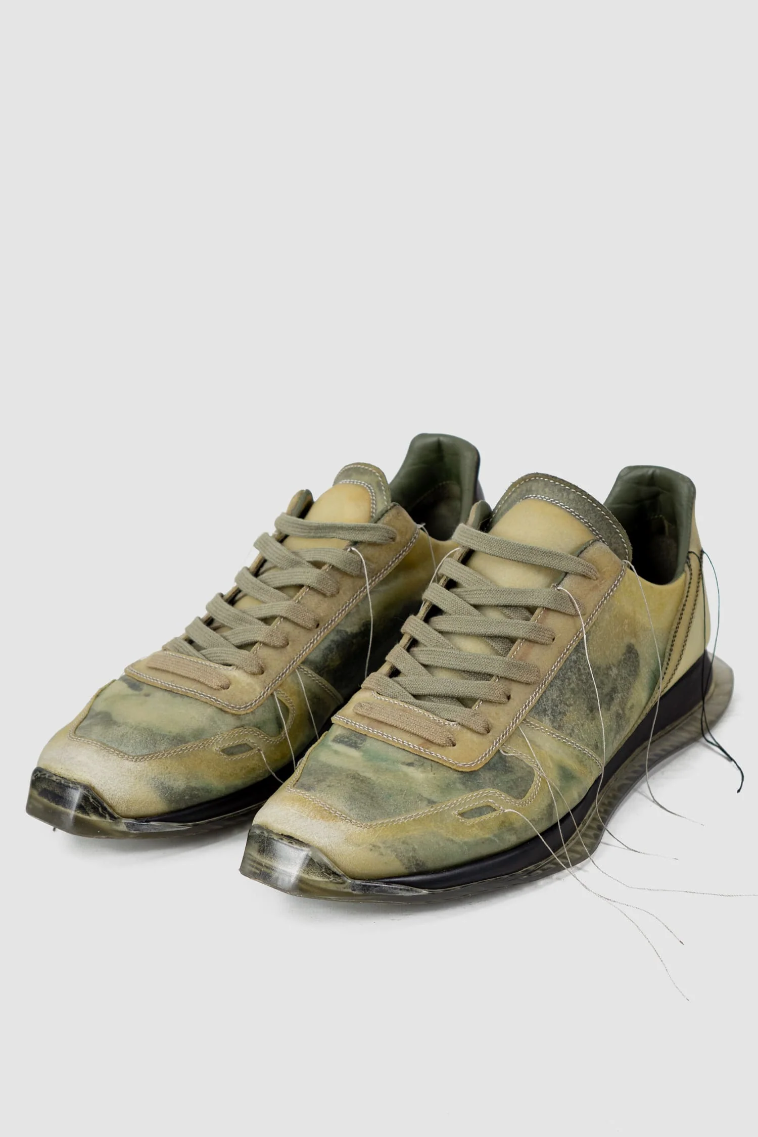 Rick Owens - Translucent Leather Low-Top Trainer Sneakers - Image 2