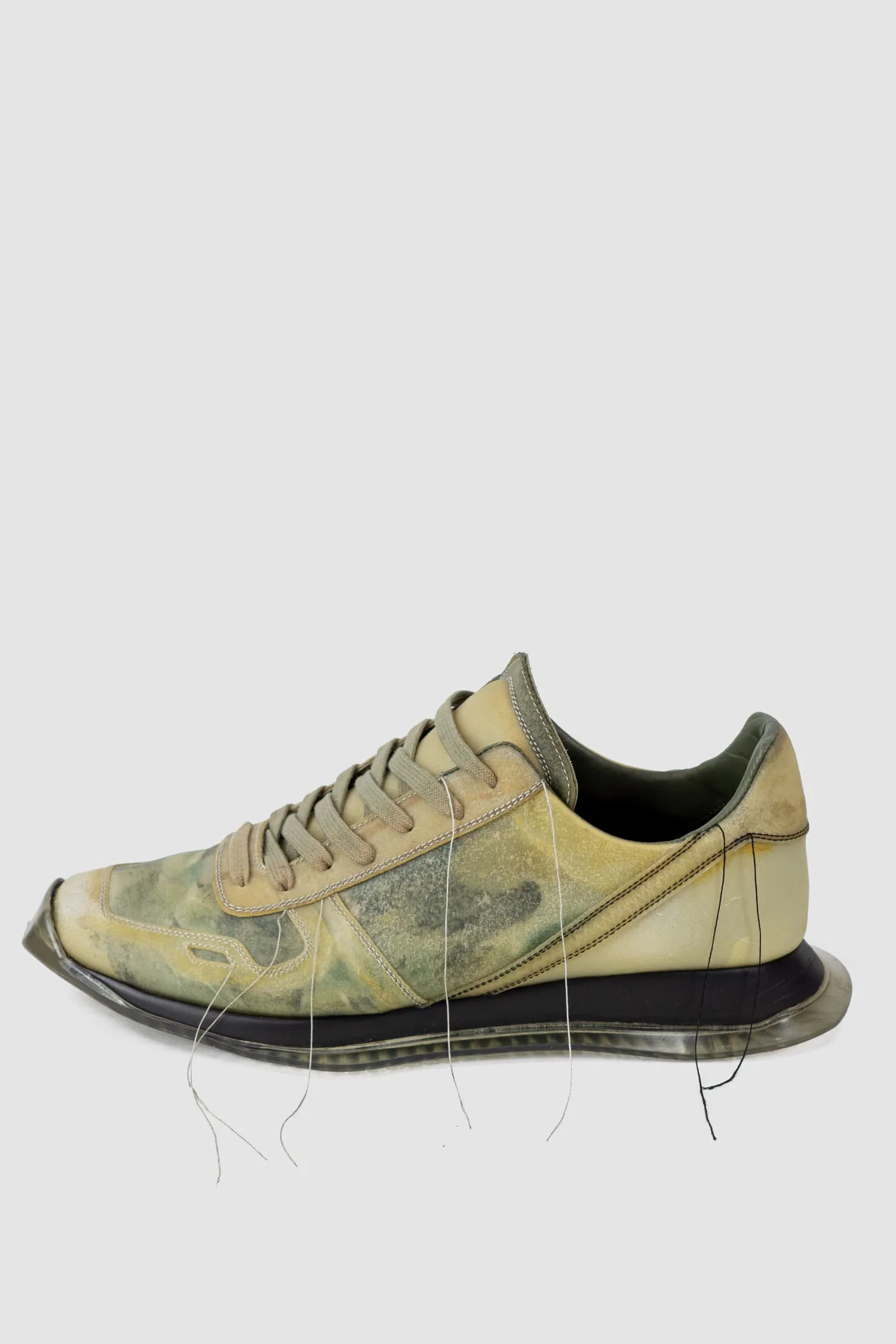 Rick Owens - Translucent Leather Low-Top Trainer Sneakers - Image 6