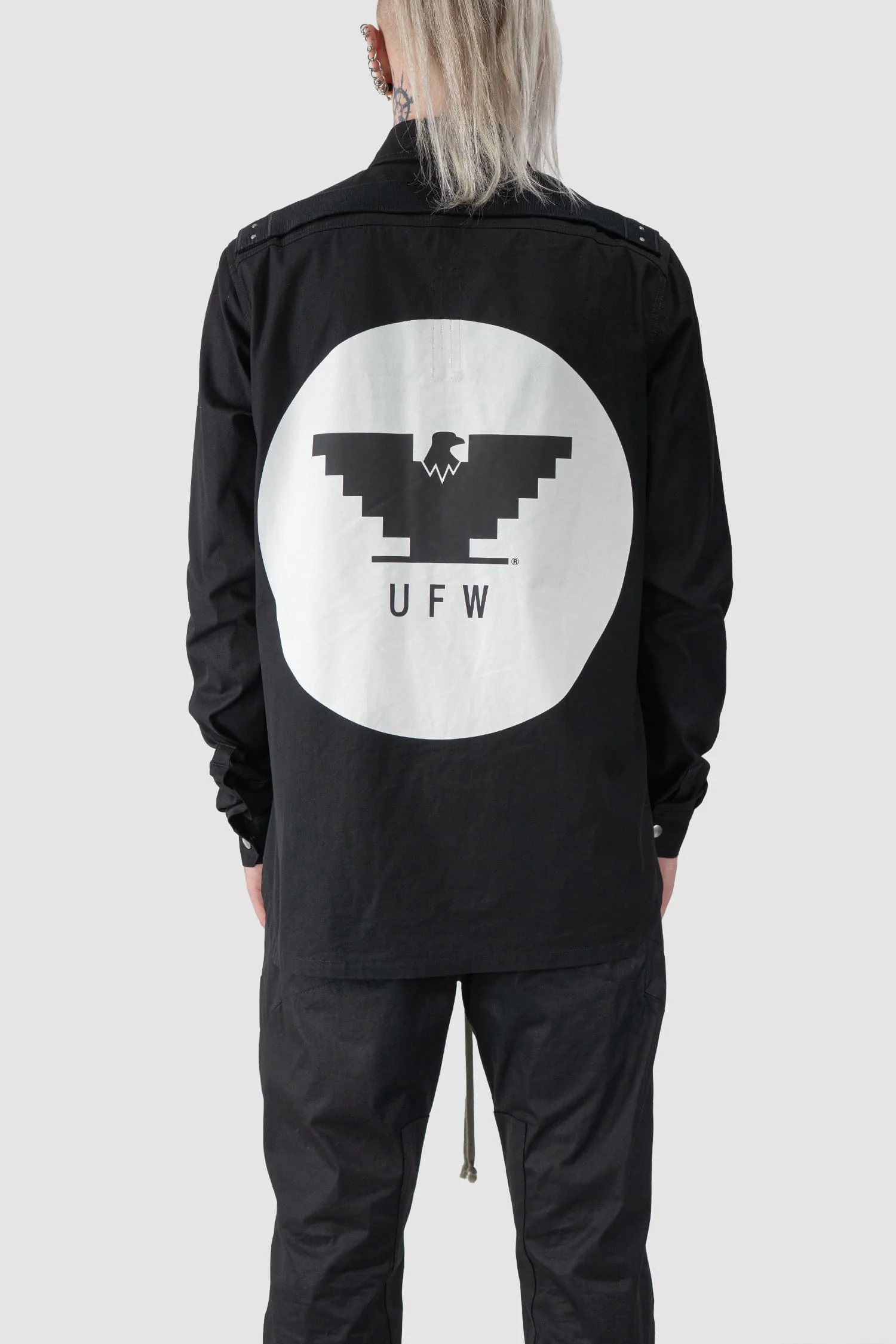 Rick Owens - Woven “UFW” Printed Cotton Overshirt - Image 4