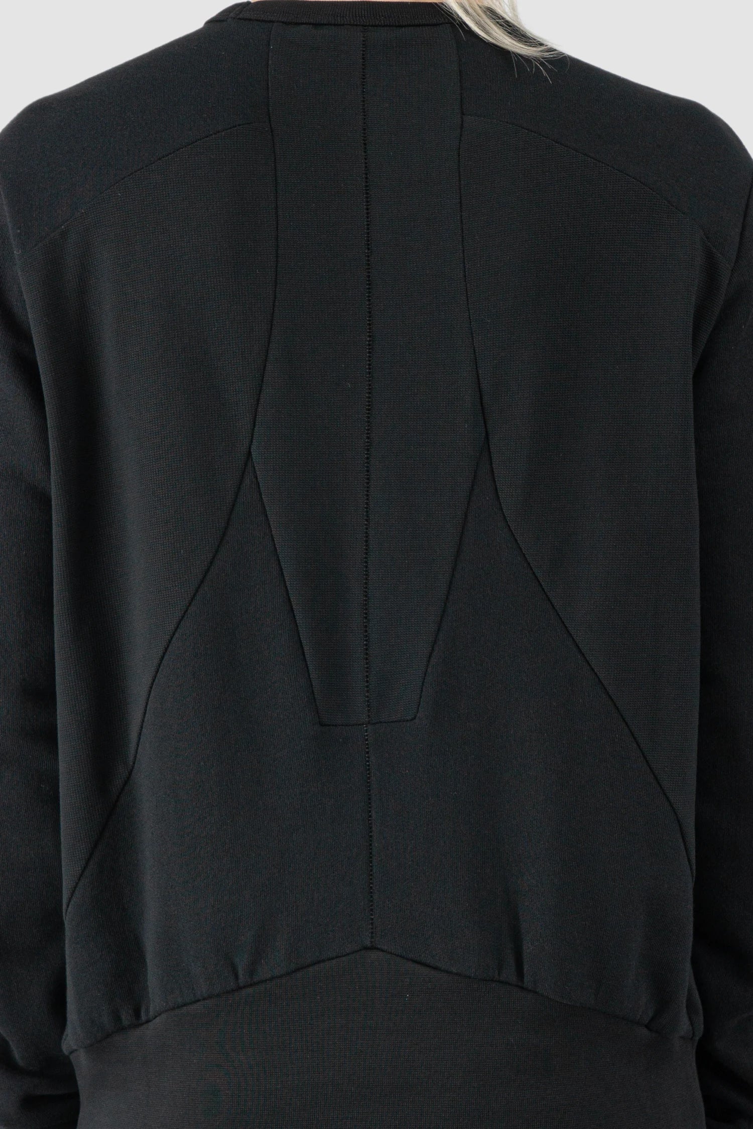 Black Cotton Crew Neck Sweater - Image 5