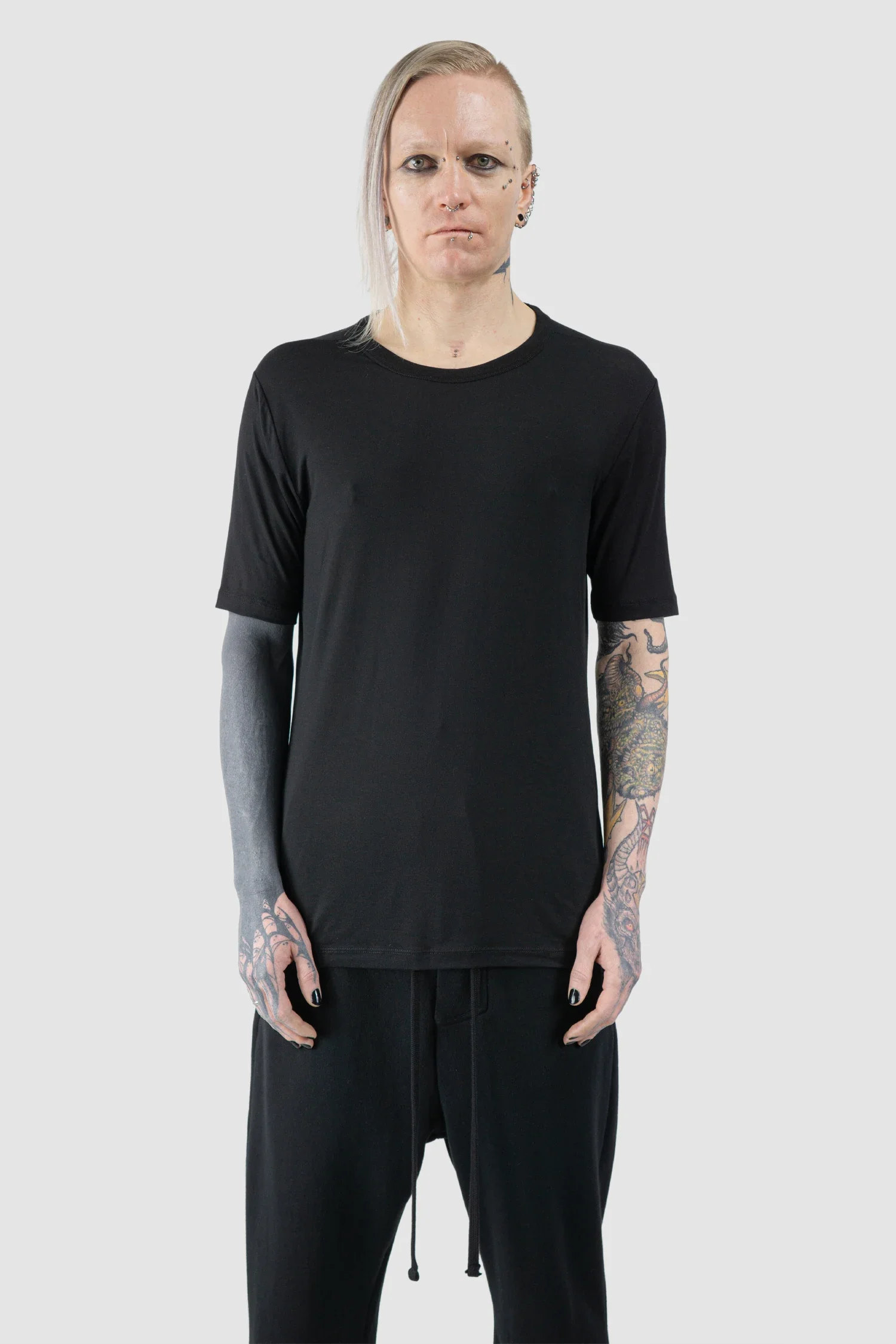 Black Modal Blend Jersey T-Shirt